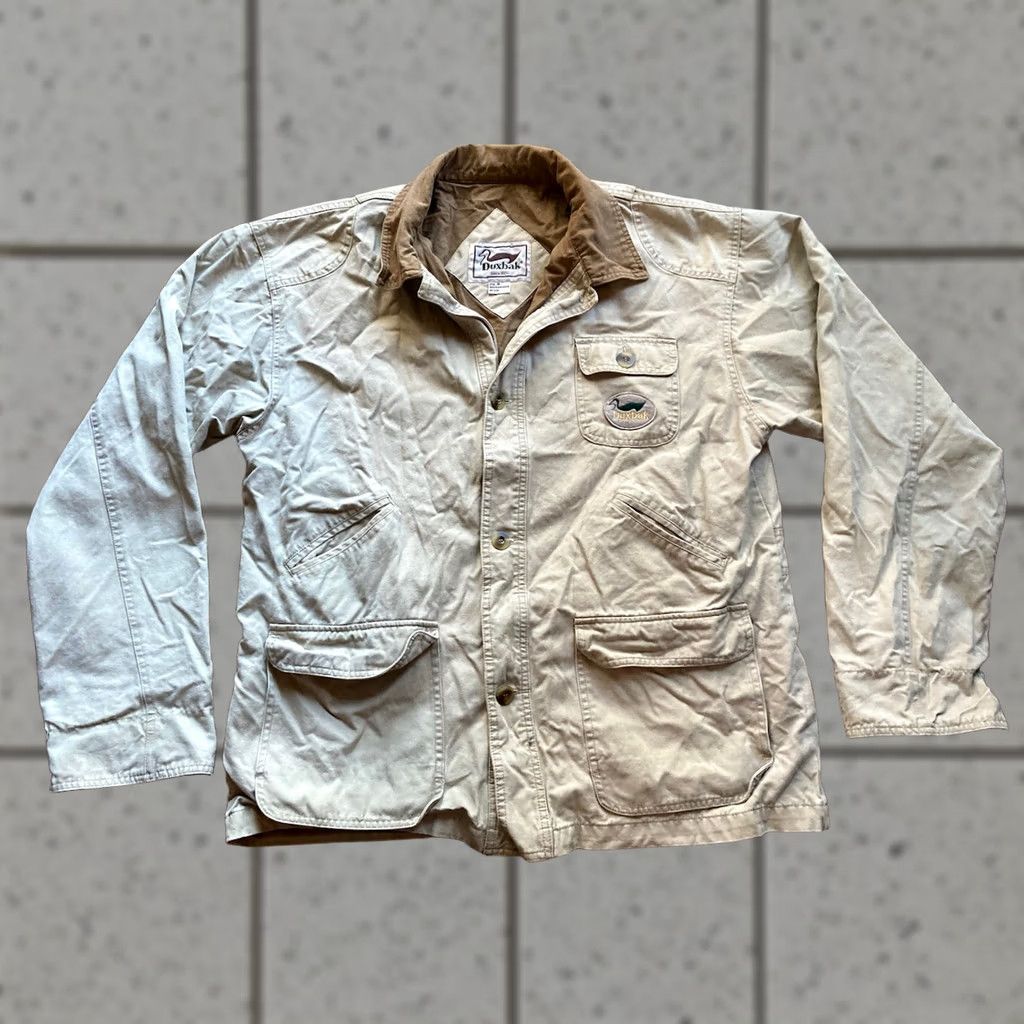Vintage VINTAGE Duxbak Jacket Mens Size Medium Beige Tan Hunting Cotton Button Size US M / EU 48-50 / 2 - 1 Thumbnail