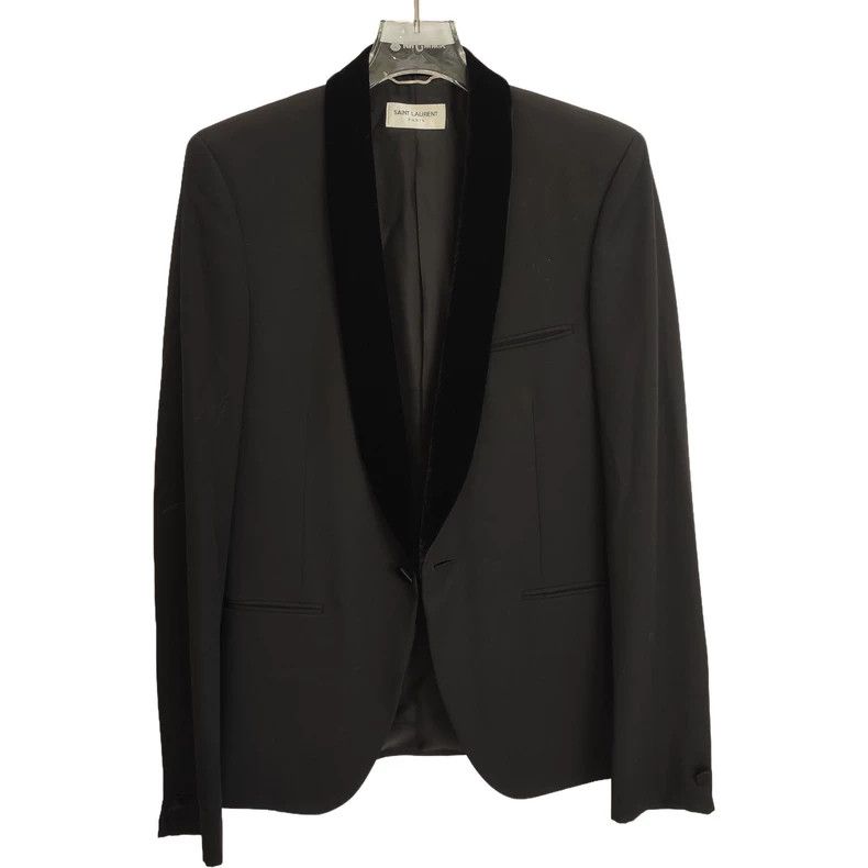 Saint Laurent Paris Saint Laurent Paris Black lapel wool long sleeve leisure s Size US S / EU 44-46 / 1 - 1 Thumbnail