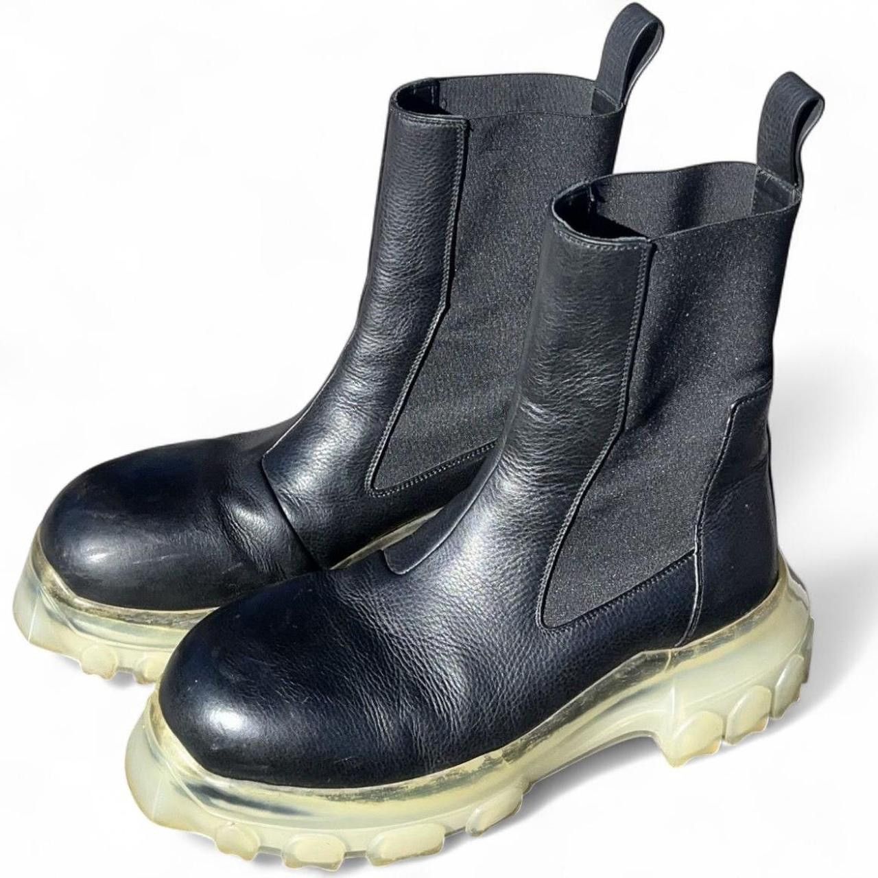 Rick Owens Black Mega Bozo Tractor Beetle Boots Size US 7 / EU 40 - 4 Thumbnail