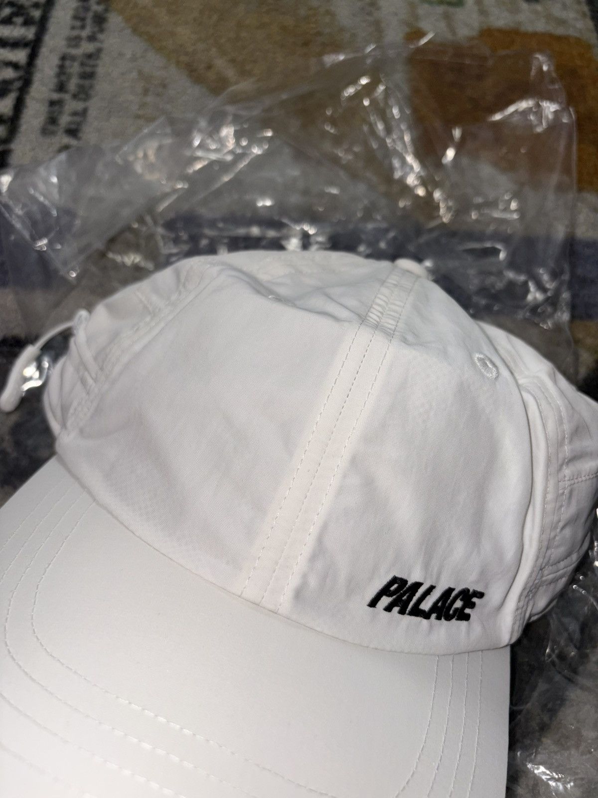 Palace Palace Font Shell Neck Saver 6-Panel Hat (SMALL/MEDIUM) Size ONE SIZE - 3 Thumbnail