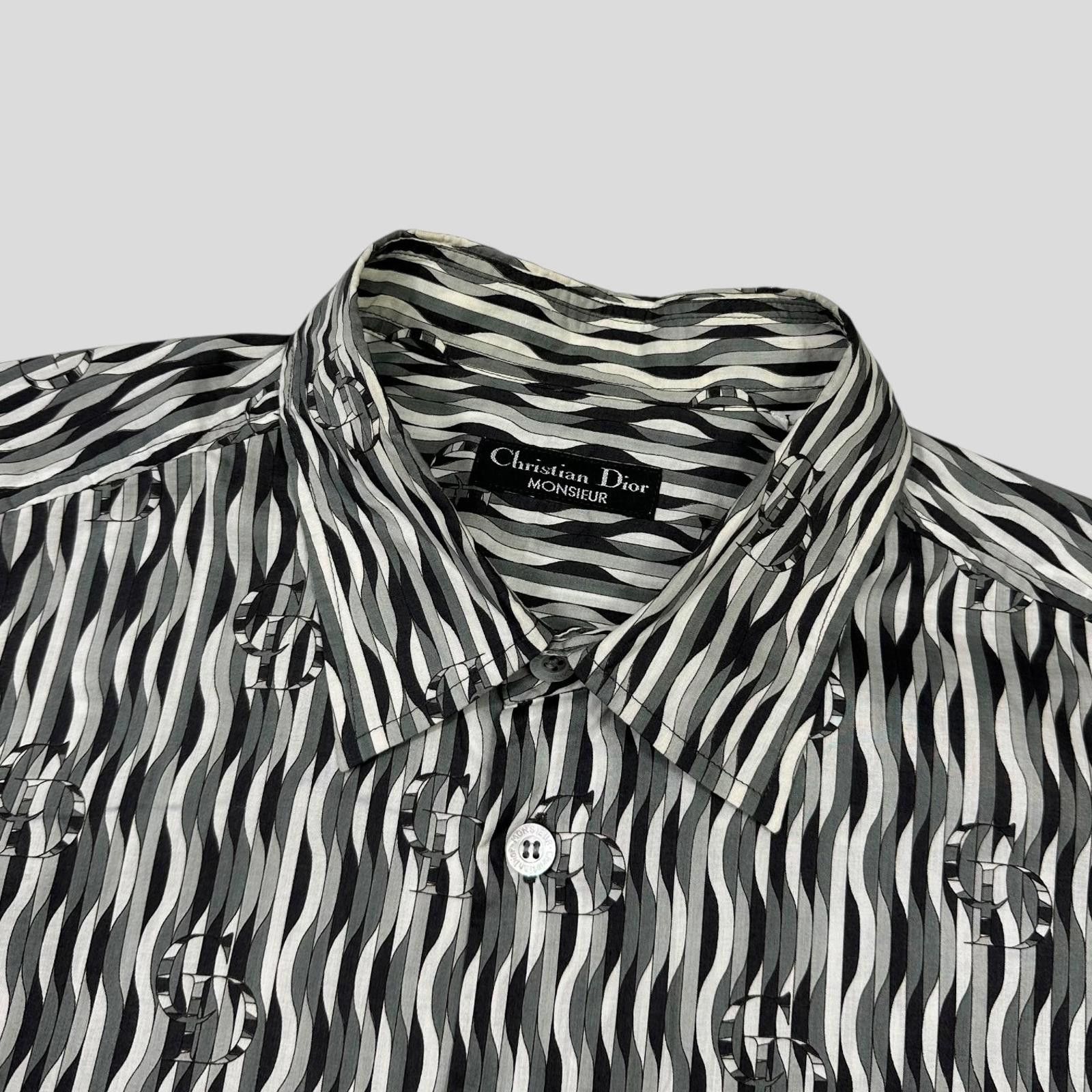 Dior Christian Dior Monsieur 90 Optical Illusion Logo Shirt L/XL Size ONE SIZE - 2 Thumbnail