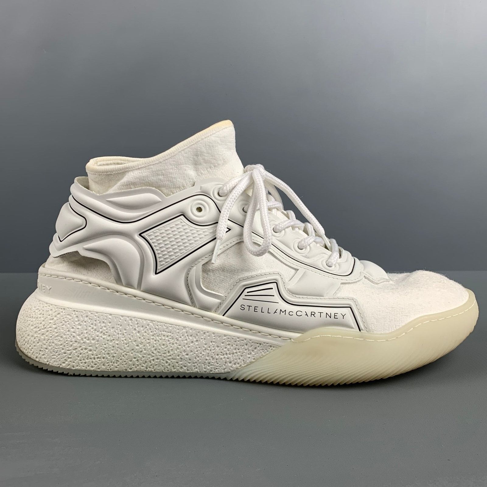 Stella McCartney STELA McCARTNEY ECLYPSE White Black Contrast Trim Sneakers Size US 11 / EU 44 - 2 Thumbnail