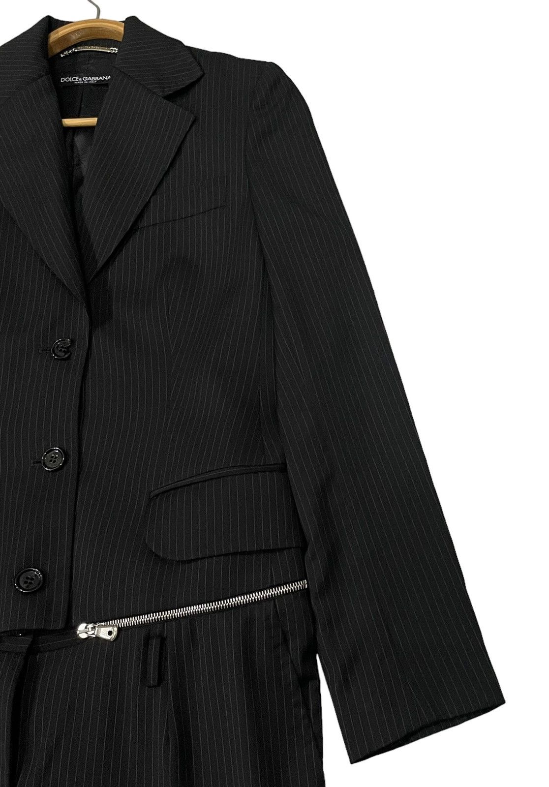 Dolce & Gabbana Runway Dolce & Gabbana Pinstripe Jumpsuit Size S / US 4 / IT 40 - 2 Thumbnail