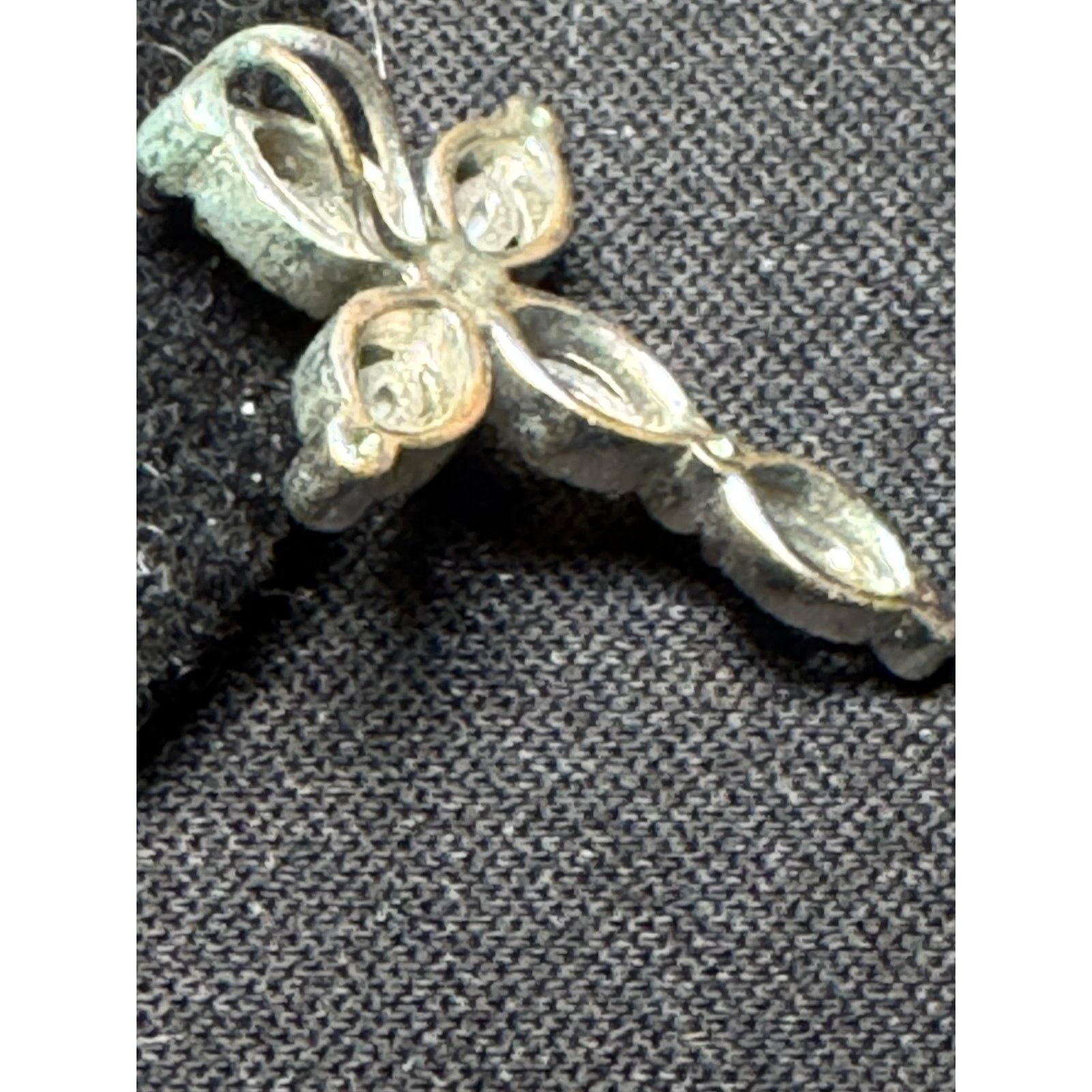 Other 925 Sterling Silver Cross with White Opals Pendant Size ONE SIZE - 5 Thumbnail
