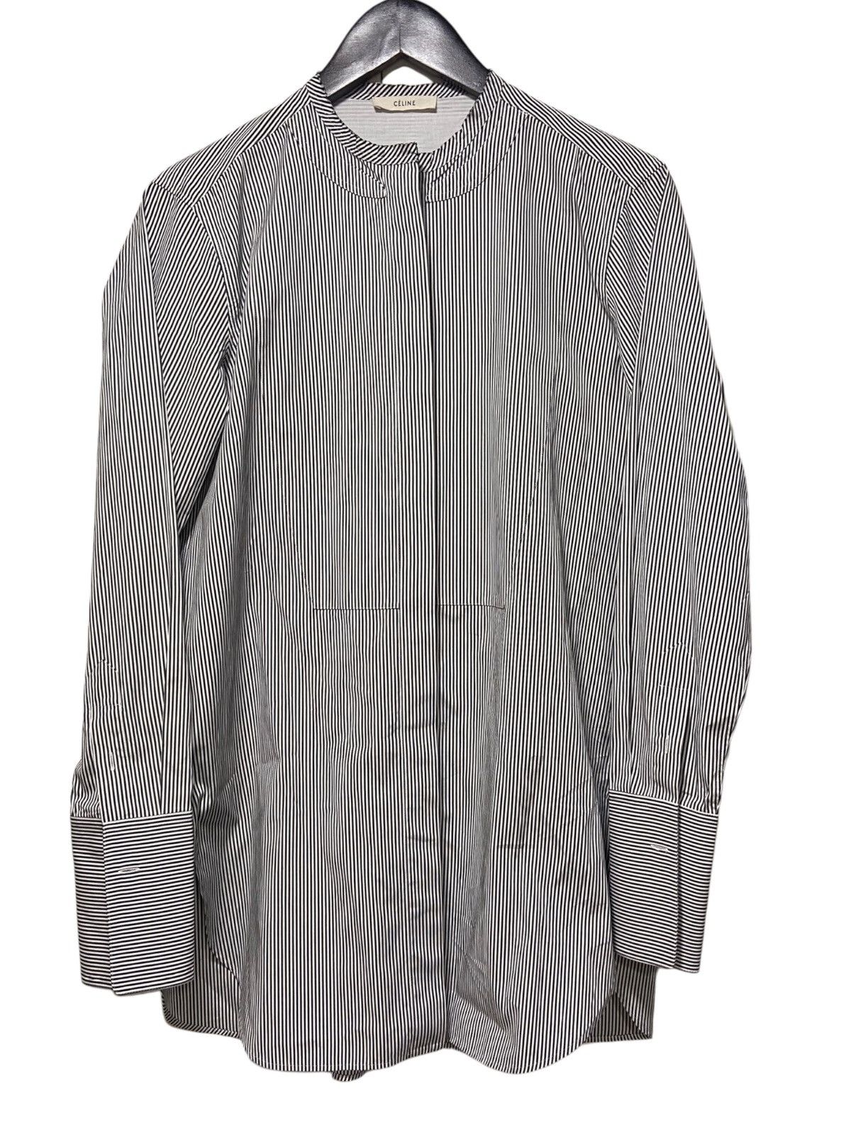 Celine × Designer Celine Women’s Striped Long Sleeve Button Up Dress Size S / US 4 / IT 40 - 1 Thumbnail
