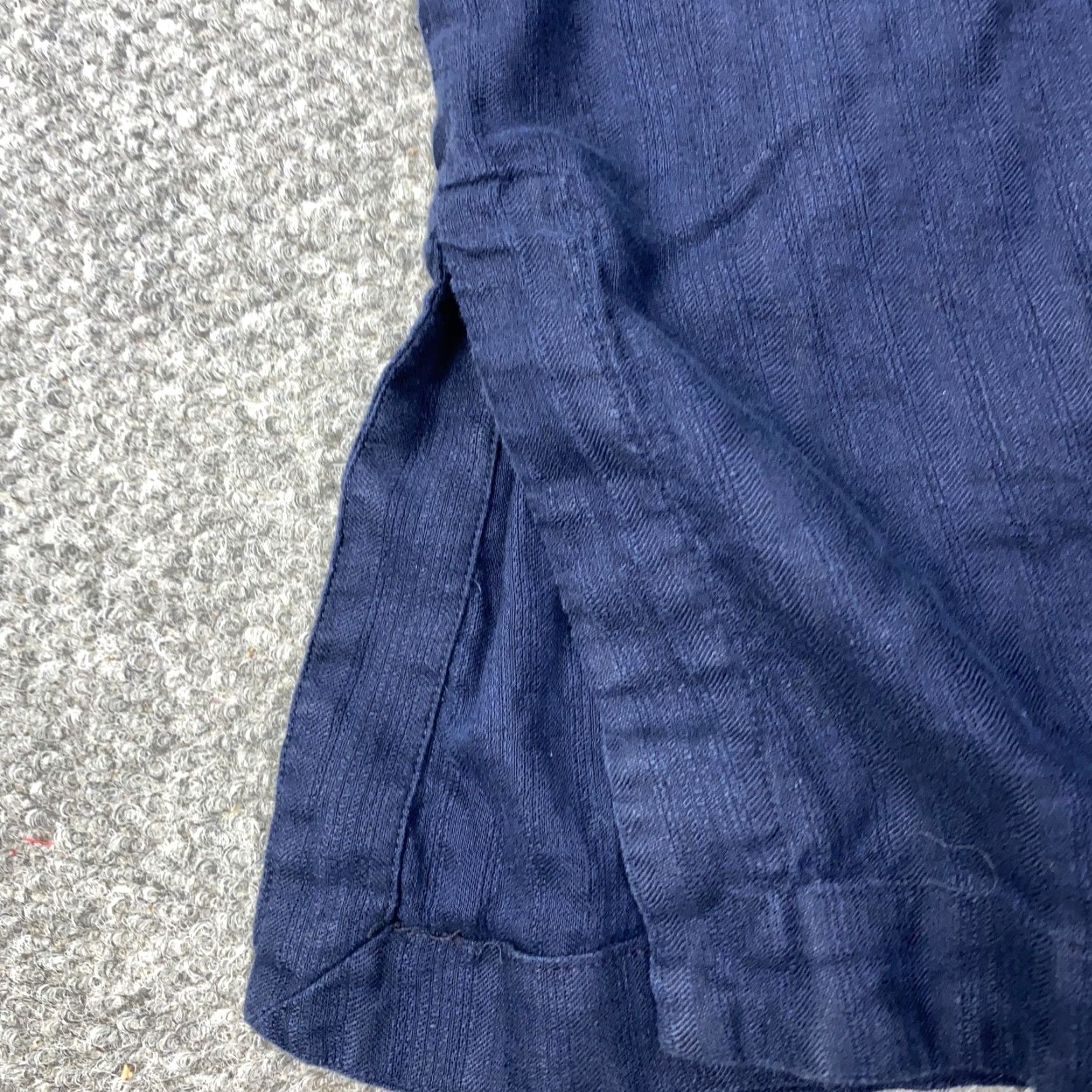 Ralph Lauren Lauren Ralph Lauren Blouse Womens Large Blue Linen High Neck Pullover Casual Asian-Inspired Size L / US 10 / IT 46 - 8 Thumbnail