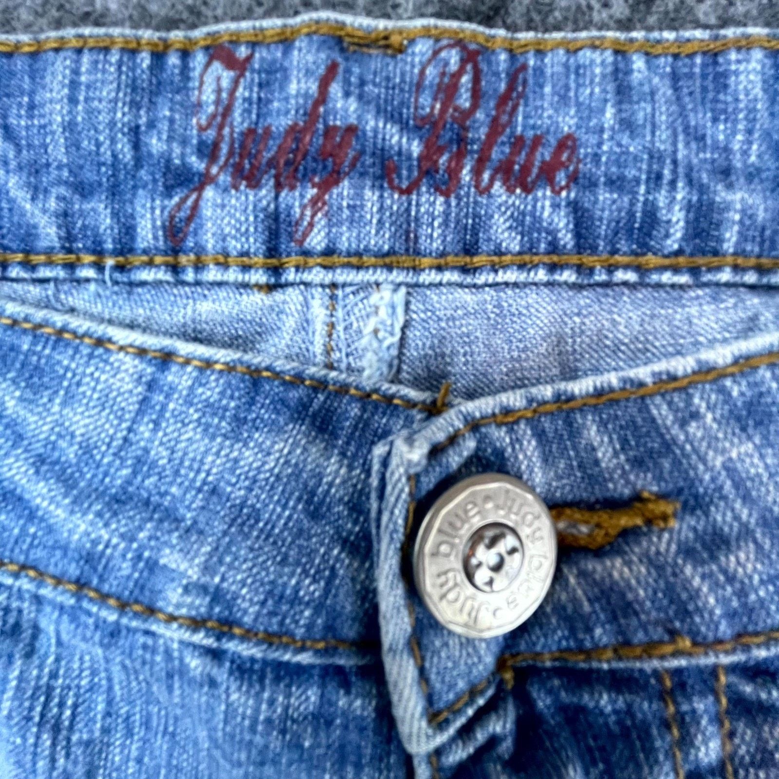 Judy Blue Judy Blue Jeans Women 13 Embroidery Wide Hippie Boho Y2K Size 36" / US 14 / IT 50 - 8 Thumbnail