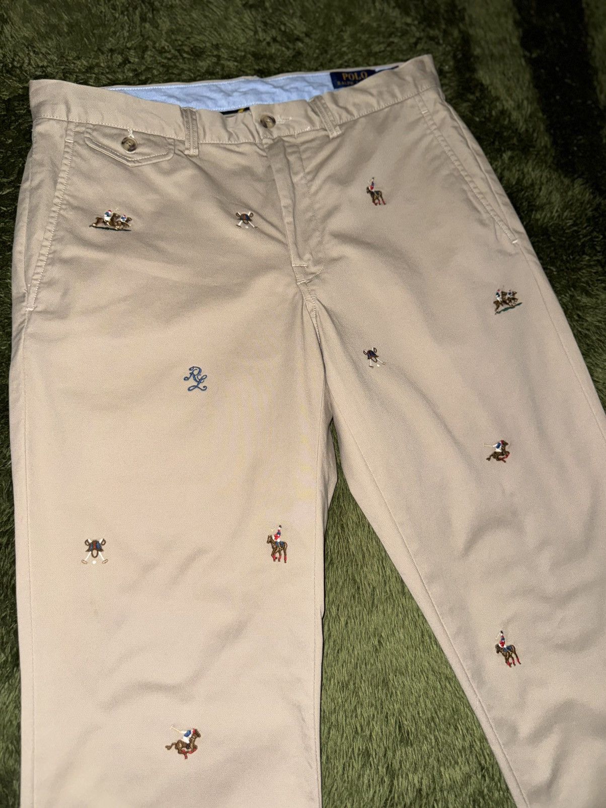 Polo Ralph Lauren [31x32] Polo Ralph Lauren Over Embroidered Logo Chino Pants Size US 31 - 6 Thumbnail