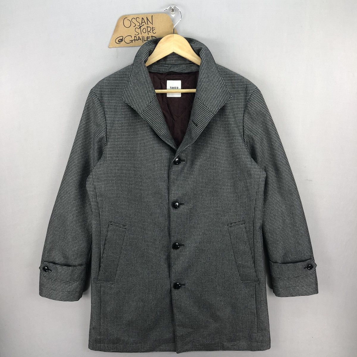 Takeo Kikuchi Vintage Takeo Kikuchi Houndstooth Fishtail Long Jacket Size US M / EU 48-50 / 2 - 1 Thumbnail