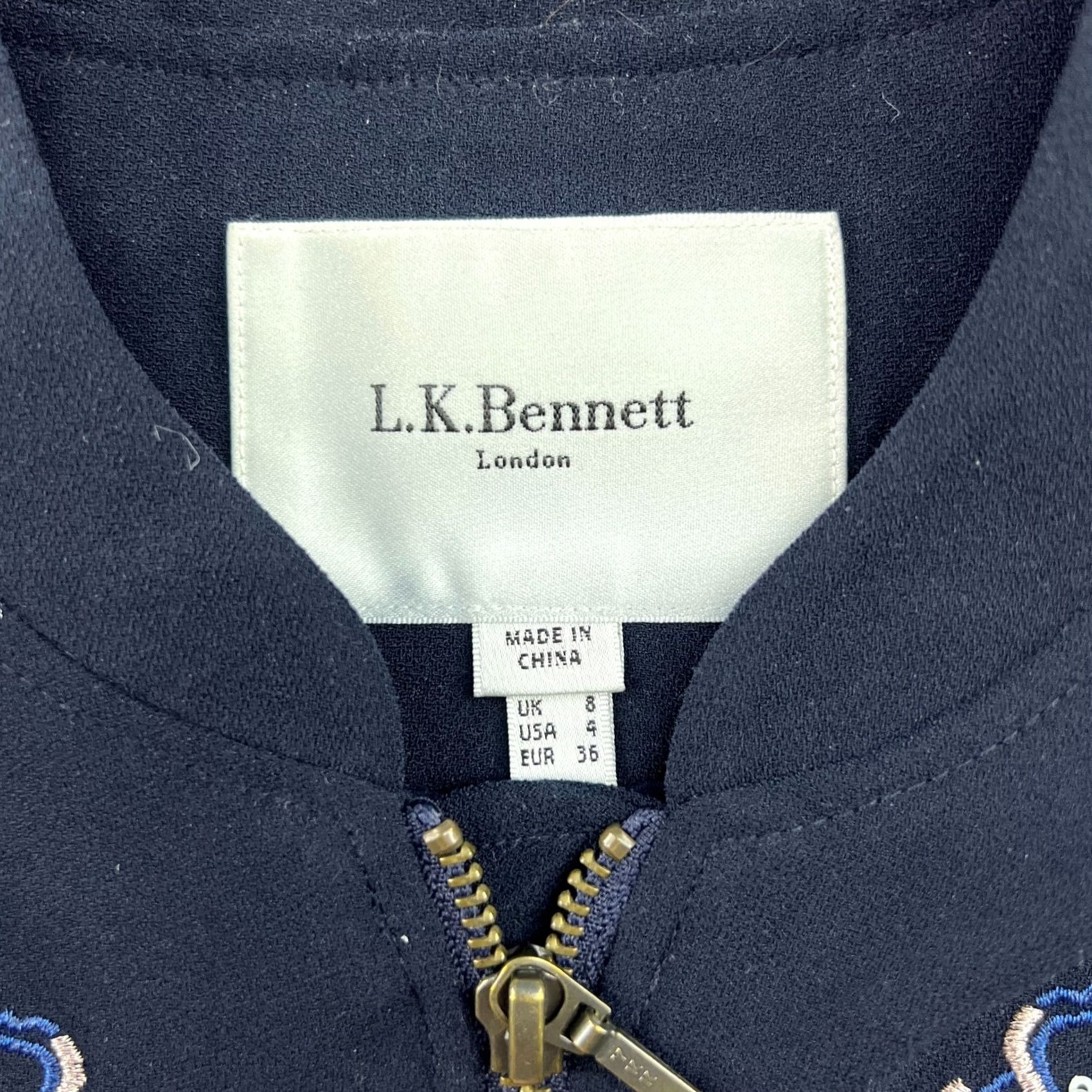 Vintage VINTAGE L.K Bennett Blazer Jacket Women Floran Navy Full Zip JK Elliot 8 EU 36 Casual Blazer Mens Womens Girls Boys Size M / US 6-8 / IT 42-44 - 5 Thumbnail