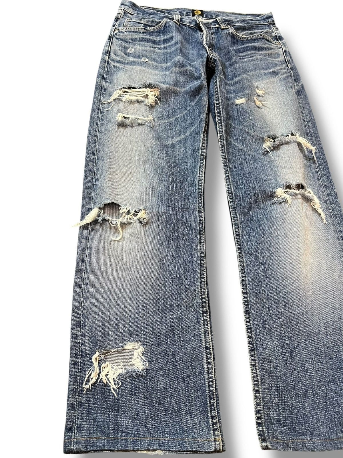 Big John Vintage Big John Ripped Grunge Distressed Denim Size US 29 - 3 Thumbnail