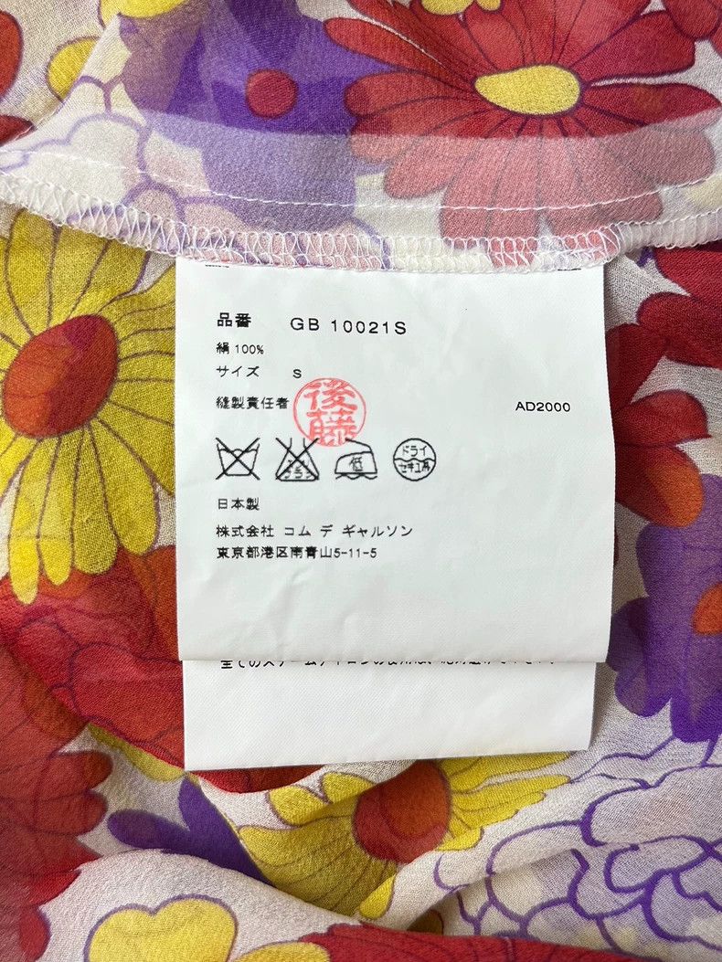 Comme des Garcons Comme Des Garcons Colored Floral Thin Shirt Size S / US 4 / IT 40 - 4 Thumbnail