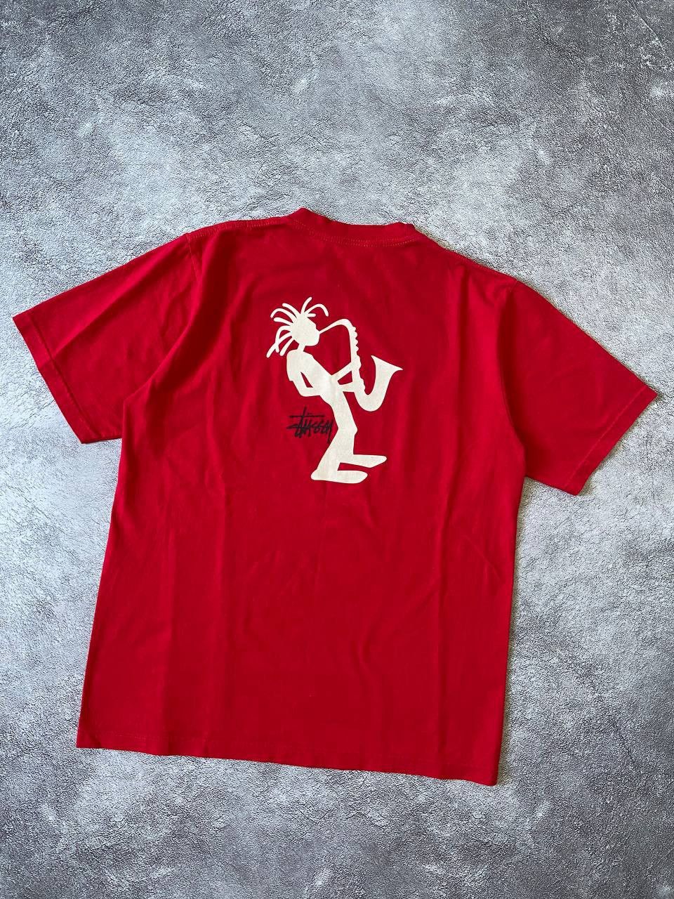 Stussy Vintage Stussy T-Shirt Saxophone Rasta Man Big Logo Size US XL / EU 56 / 4 - 1 Thumbnail