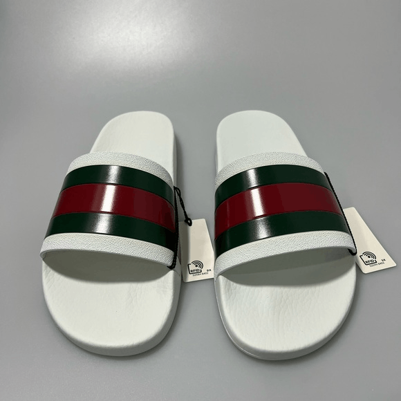 Gucci Gucci Pursuit Pool Slides White Men s UK 10 US 11 308234 Grailed