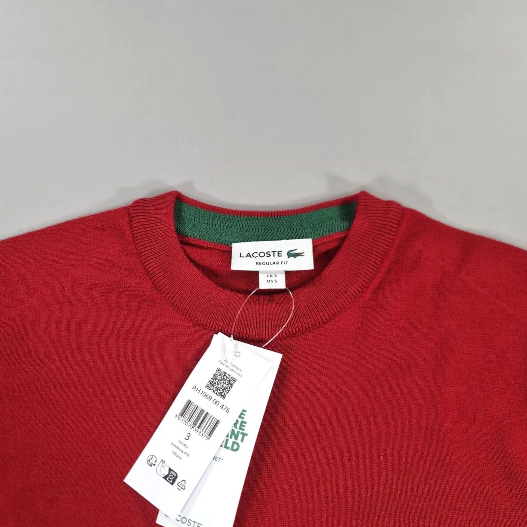 Lacoste Lacoste Jumper Knit Wool 100% Regular Fit Crew Neck Long Sleeve 小? Size US S / EU 44-46 / 1 - 2 Thumbnail