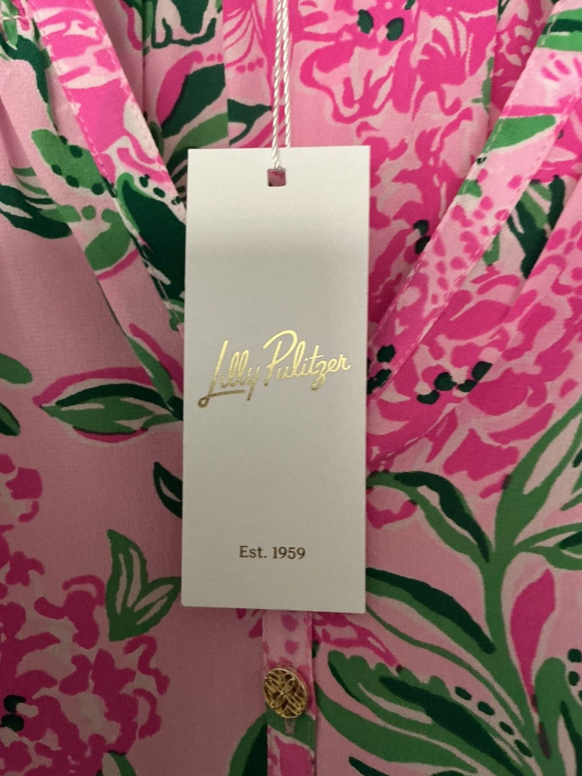 Lilly Pulitzer Elsa silk top Size XL / US 12-14 / IT 48-50 - 3 Thumbnail