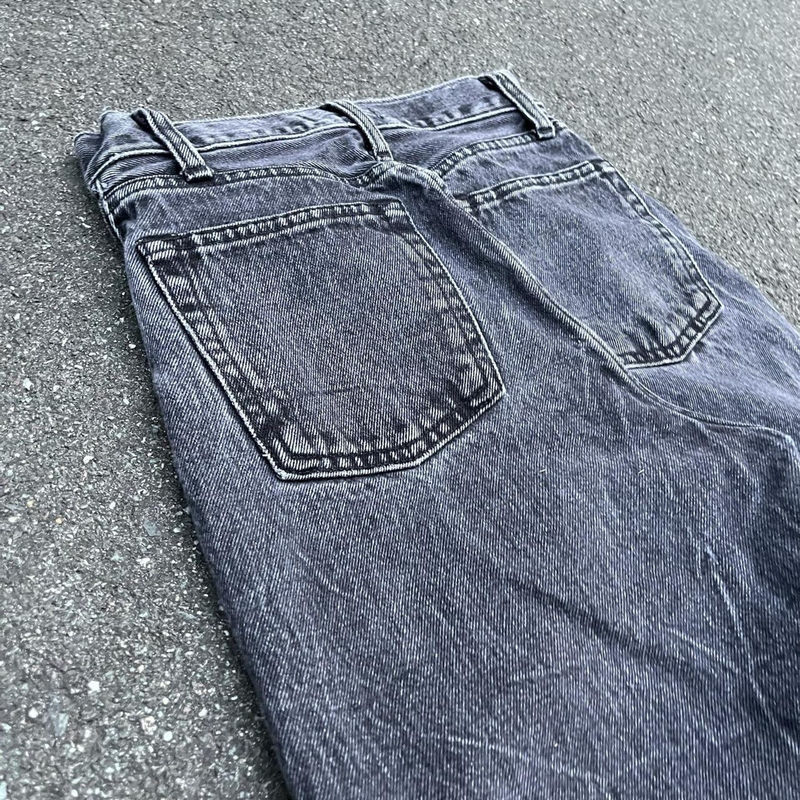 Abercrombie & Fitch × JNCO 2000s vintage rare baggy wide leg faded black abercrombie je Size 24" / US 00 / IT 34 - 5 Thumbnail
