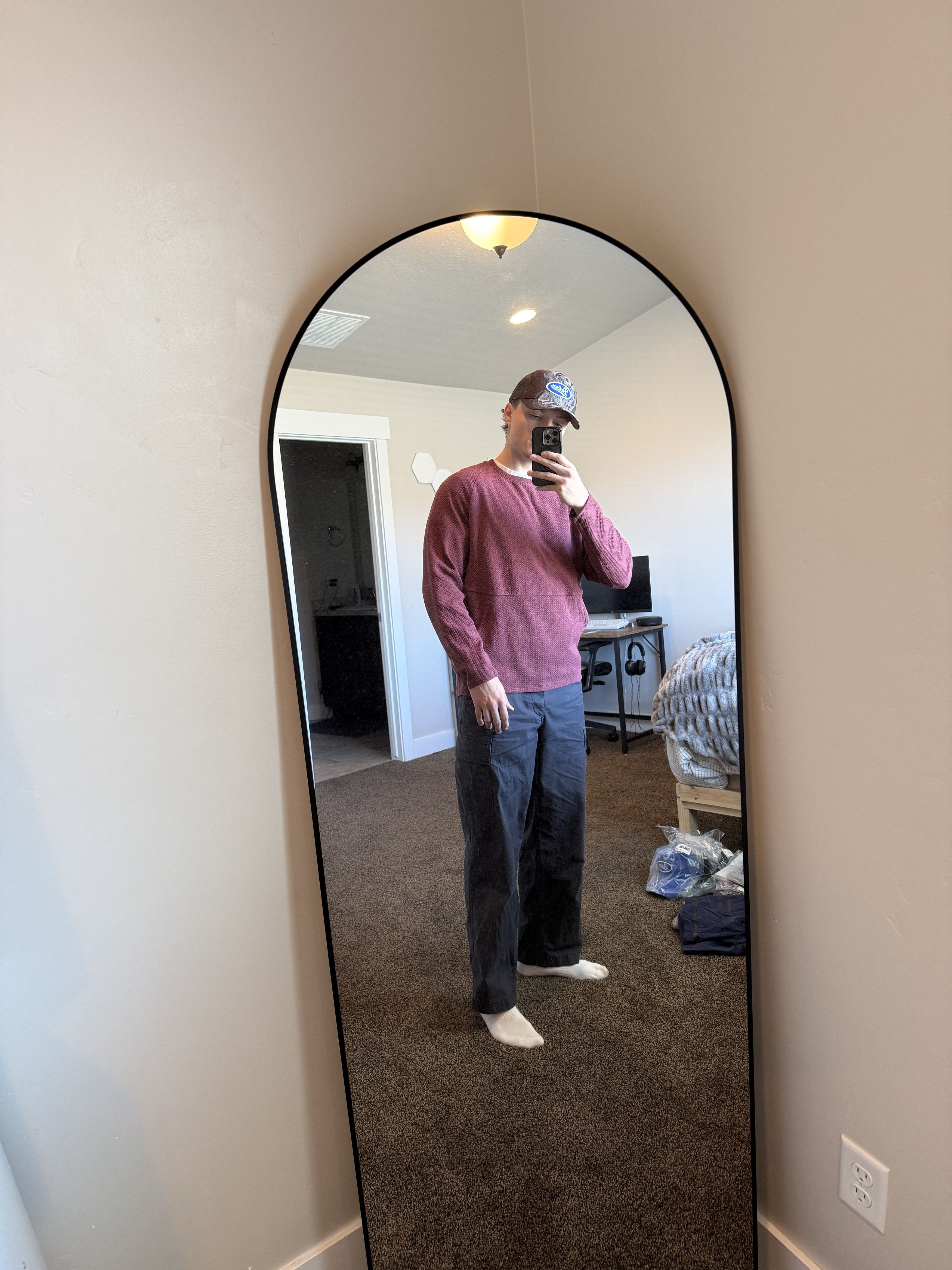 Lululemon Lululemon Maroon Crewneck Sweatshirt Size US XL / EU 56 / 4 - 2 Thumbnail