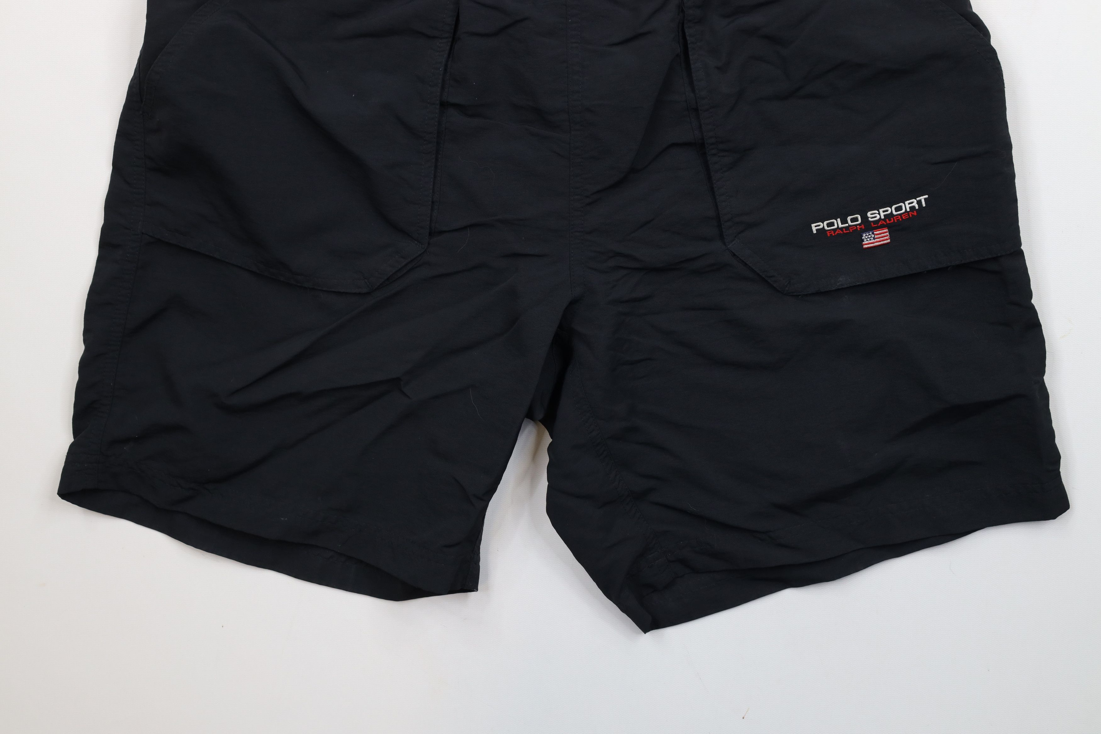 Ralph Lauren × Vintage Vintage 90s Polo Sport Ralph Lauren Above Knee Shorts Black Size US 34 / EU 50 - 4 Thumbnail