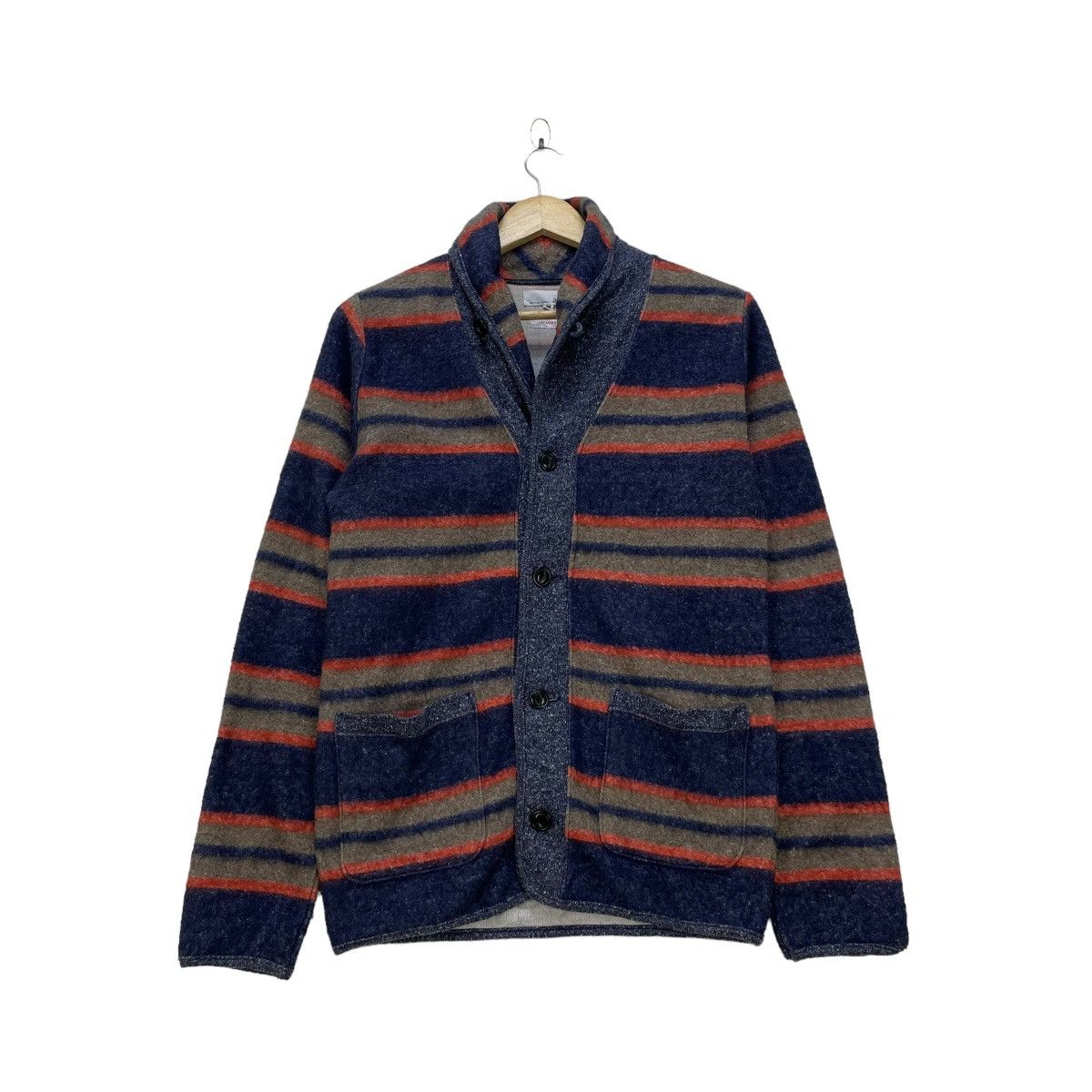 AMI × Buzz Rickson's Shawl Collar Ami Stripes Button Eyes Jacket Size US M / EU 48-50 / 2 - 3 Thumbnail