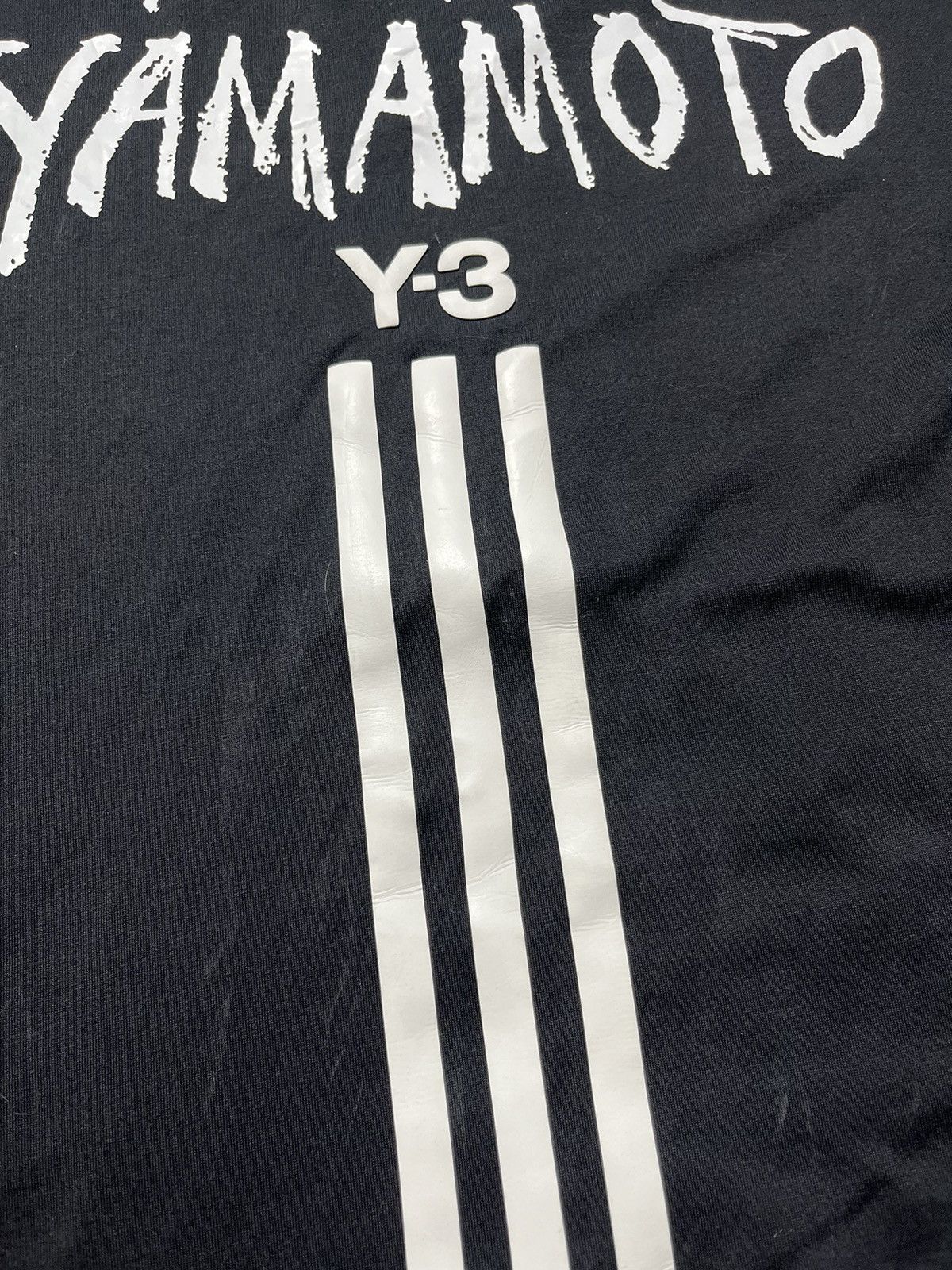 Adidas × Y-3 × Yohji Yamamoto Yohji Yamamoto Y-3 Adidas Big Logo Tee Size US L / EU 52-54 / 3 - 14 Thumbnail