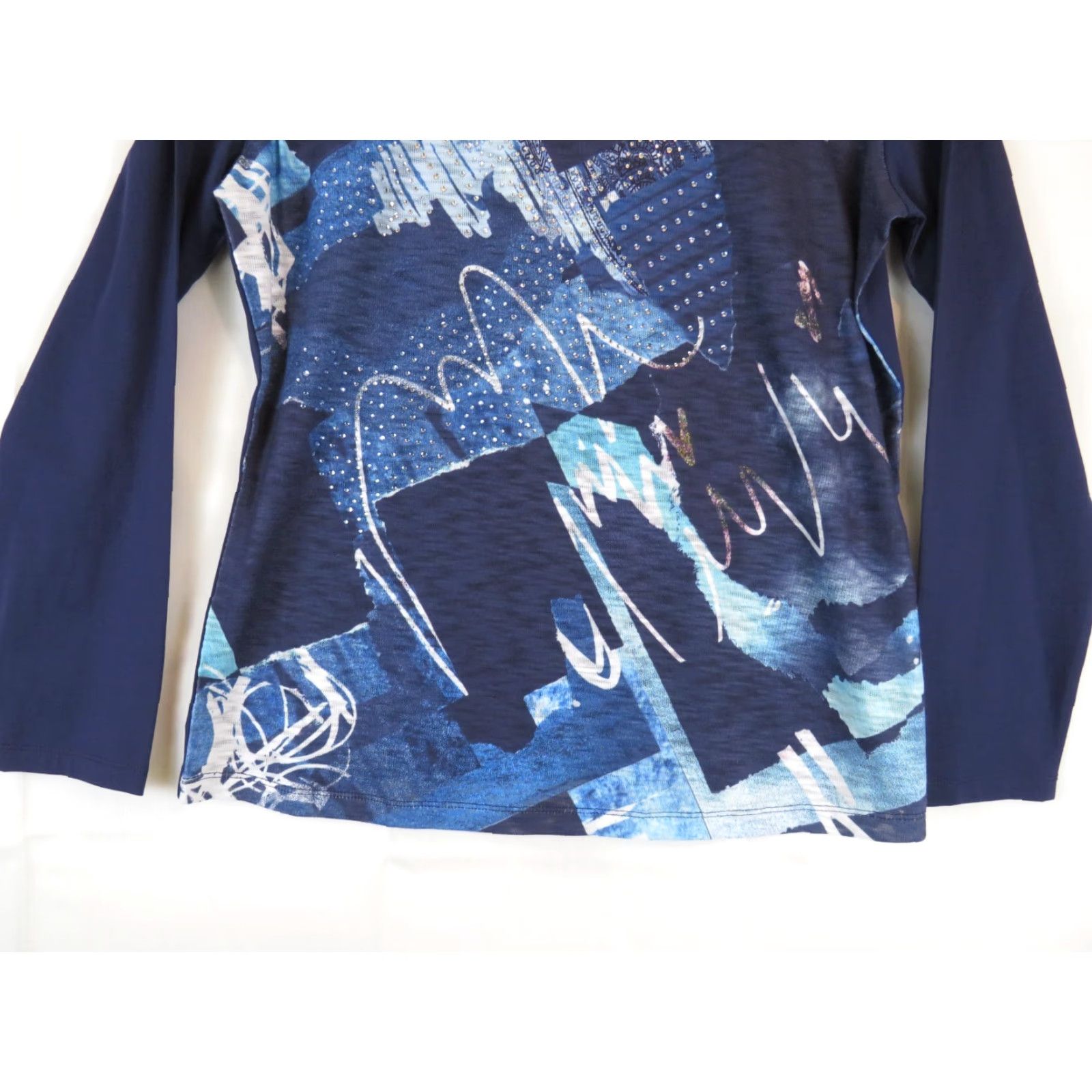 Vintage VINTAGE Beta's Choice WOMEN'S M Blue print LONG SLEEVE SHIRT Size M / US 6-8 / IT 42-44 - 2 Thumbnail