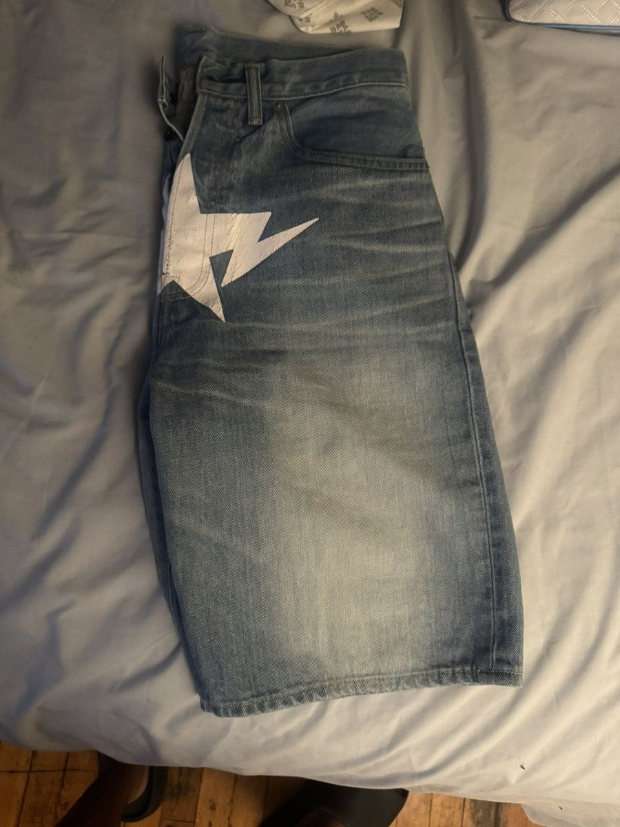 Bape BAPE Twin Sta Denim Shorts 'Indigo' Size US 32 / EU 48 - 4 Thumbnail