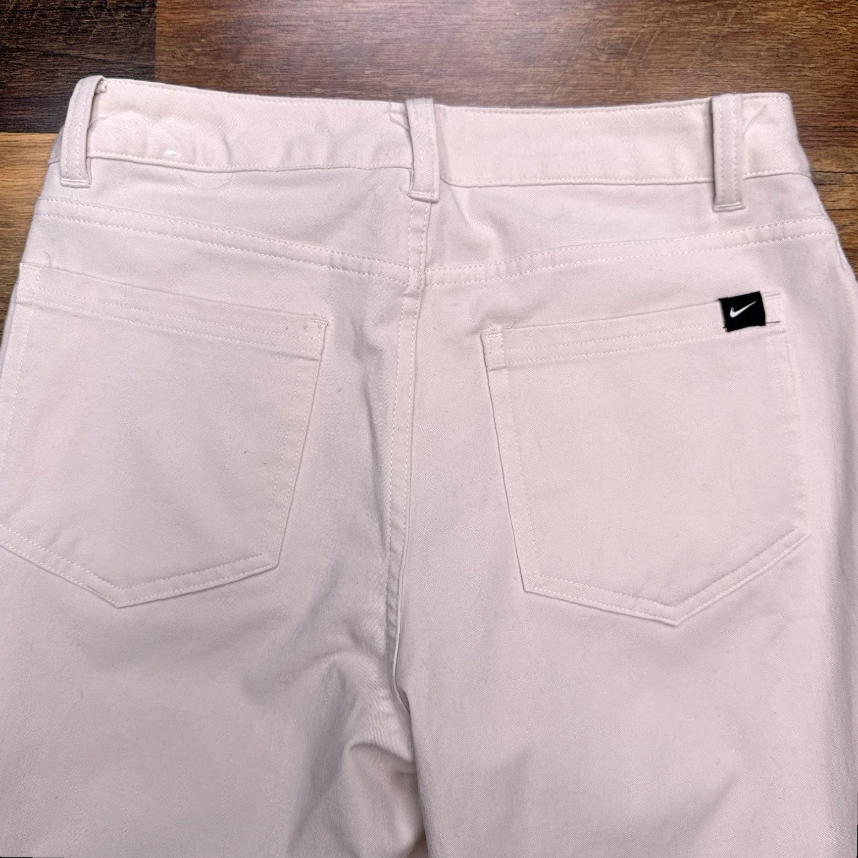 Nike Nike Dri-FIT Slim Fit Pants Womens 2 Beige Tapered Regular 26in Inseam Cotton Blend Stretch Size 26" / US 2 / IT 38 - 6 Thumbnail