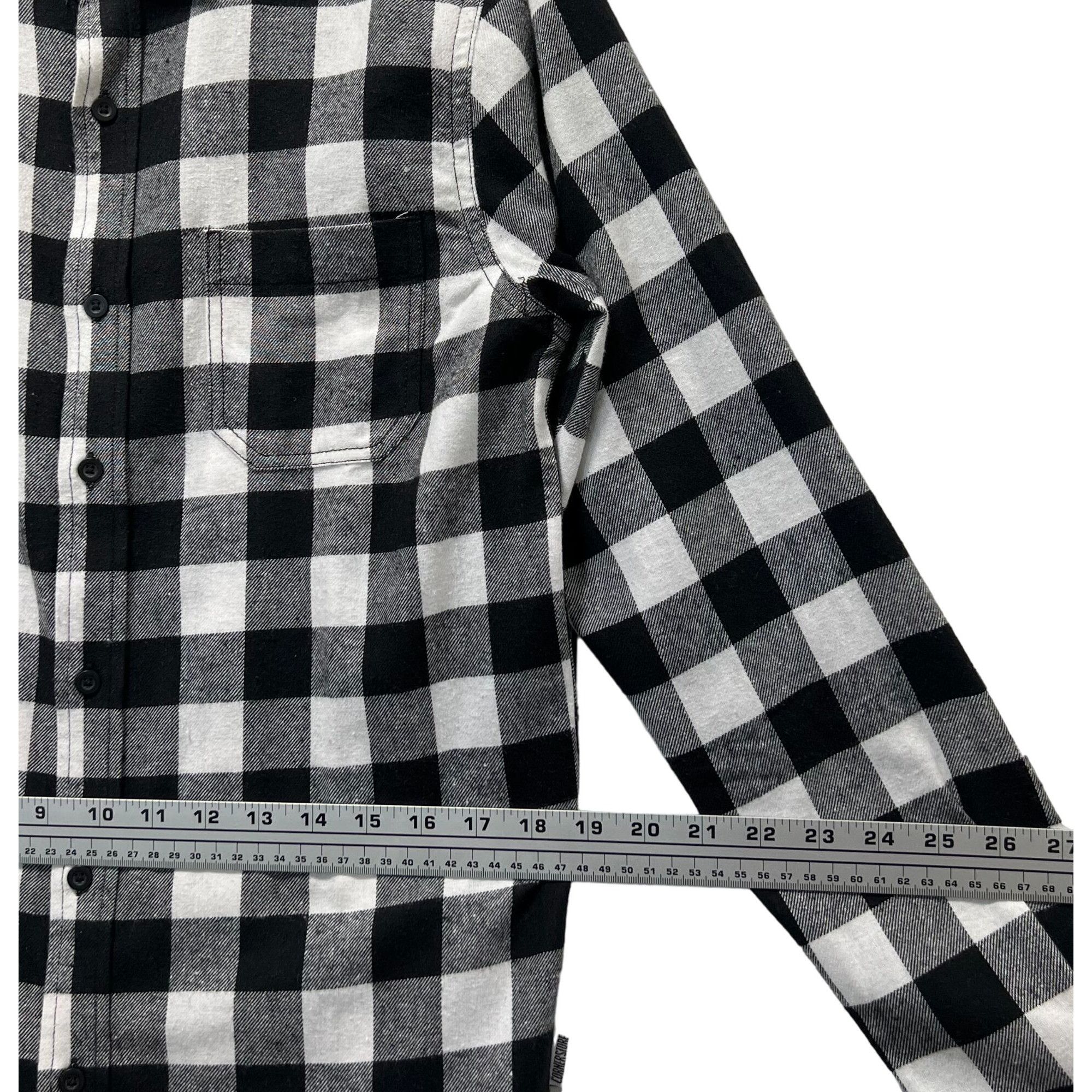 Other Cornerstore Bodega - Men's Long Sleeve Plaid Shirt - Black/W Size US XS / EU 42 / 0 - 4 Thumbnail