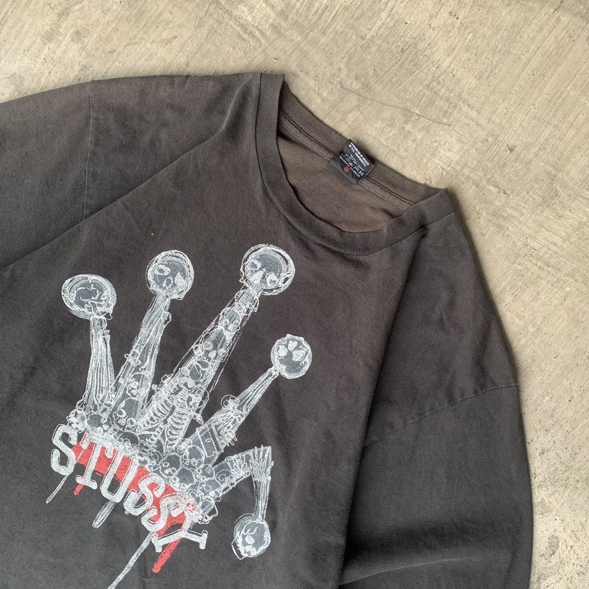 Stussy × Vintage Stussy early 00’s longshirt skullcrown front print Size US L / EU 52-54 / 3 - 8 Thumbnail