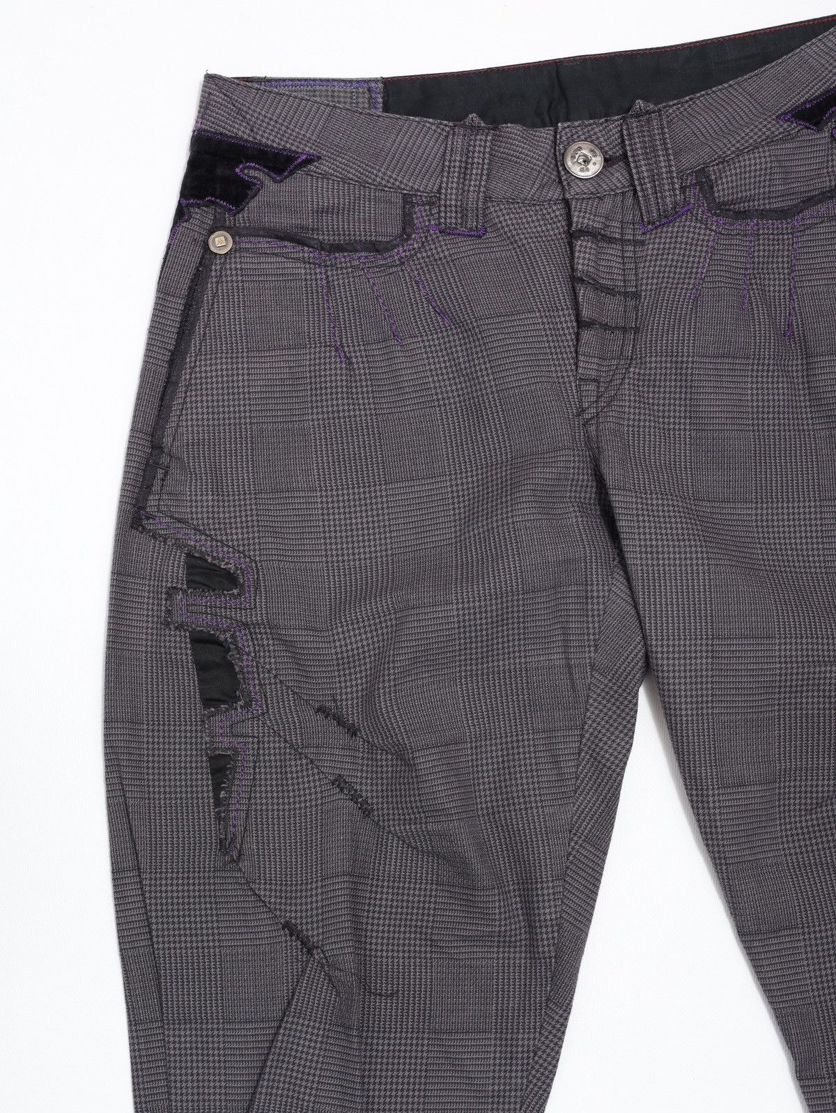 Marithe + Francois Girbaud Marithe Francois Girbaud Check Plaid Pants Trousers Gray Size 30" / US 8 / IT 44 - 6 Thumbnail