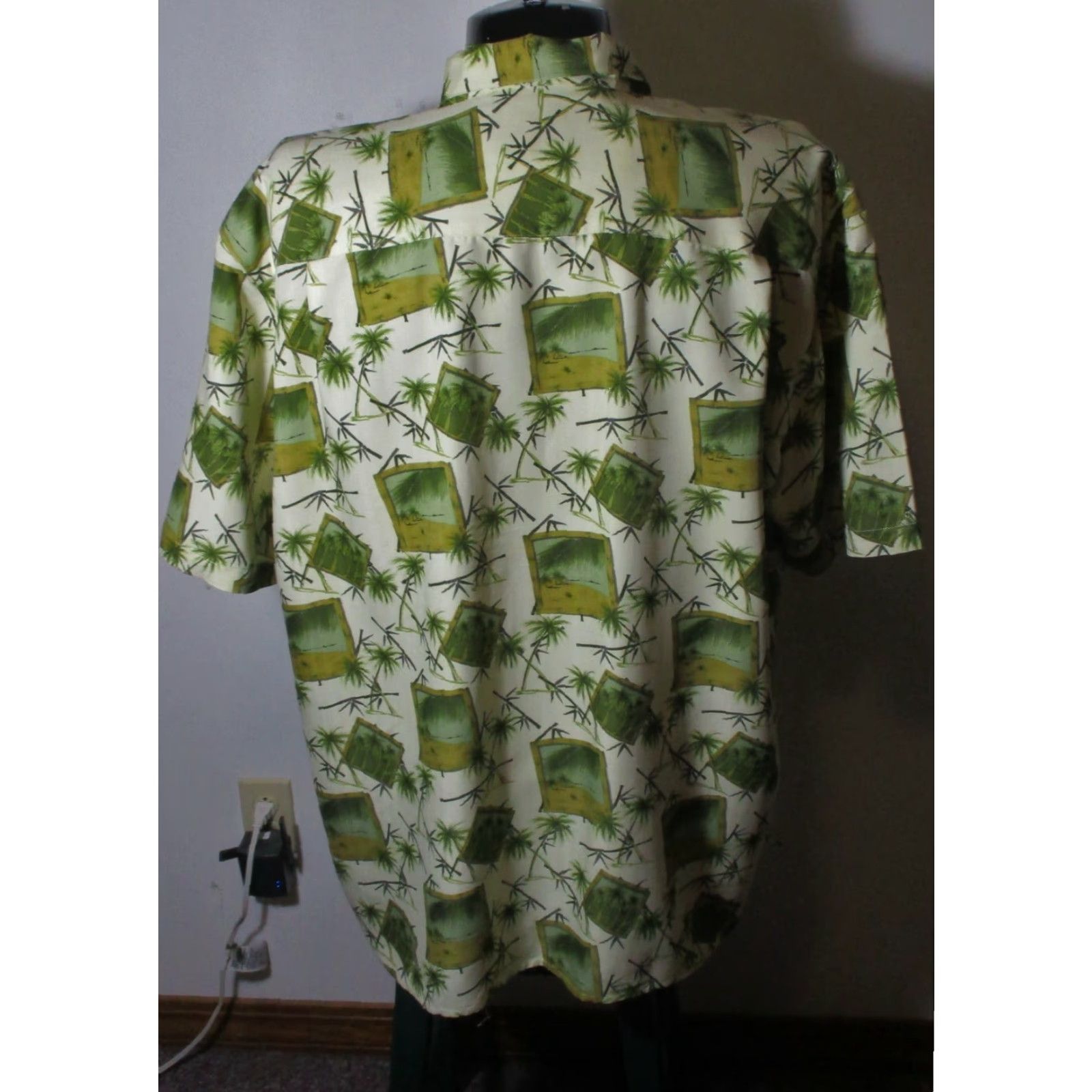 Vintage JOE MARLIN Maze Green Short Sleeve Button Shirt 2XL Mens Casual Hawaiian Size US XXL / EU 58 / 5 - 5 Thumbnail