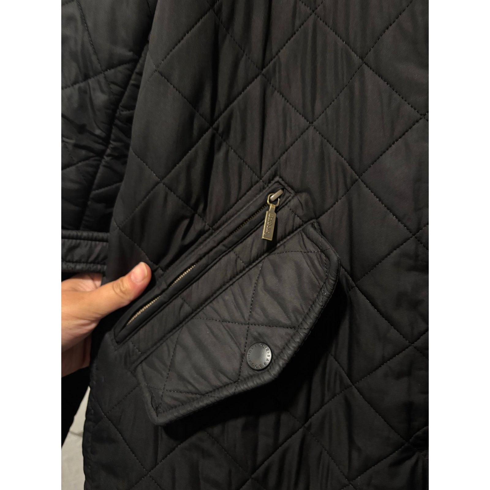 Barbour *LIKE NEW* Barbour Powell Quilted Jacket - Black Sz L Size US L / EU 52-54 / 3 - 11 Thumbnail