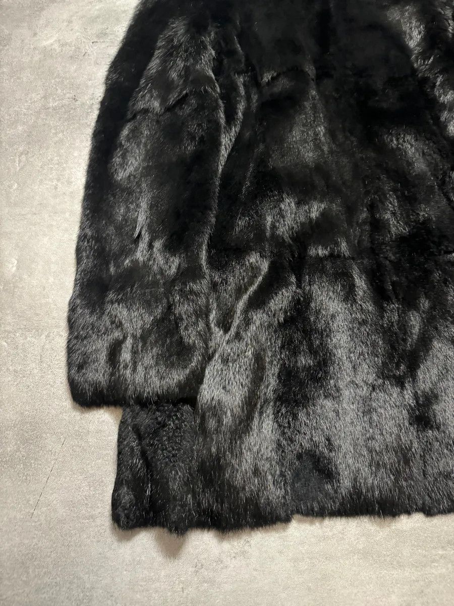 Armani 2000s Armani Reversible 2 in 1 Avant-Garde Black Rustic Fur Jacket Size S / US 4 / IT 40 - 7 Thumbnail