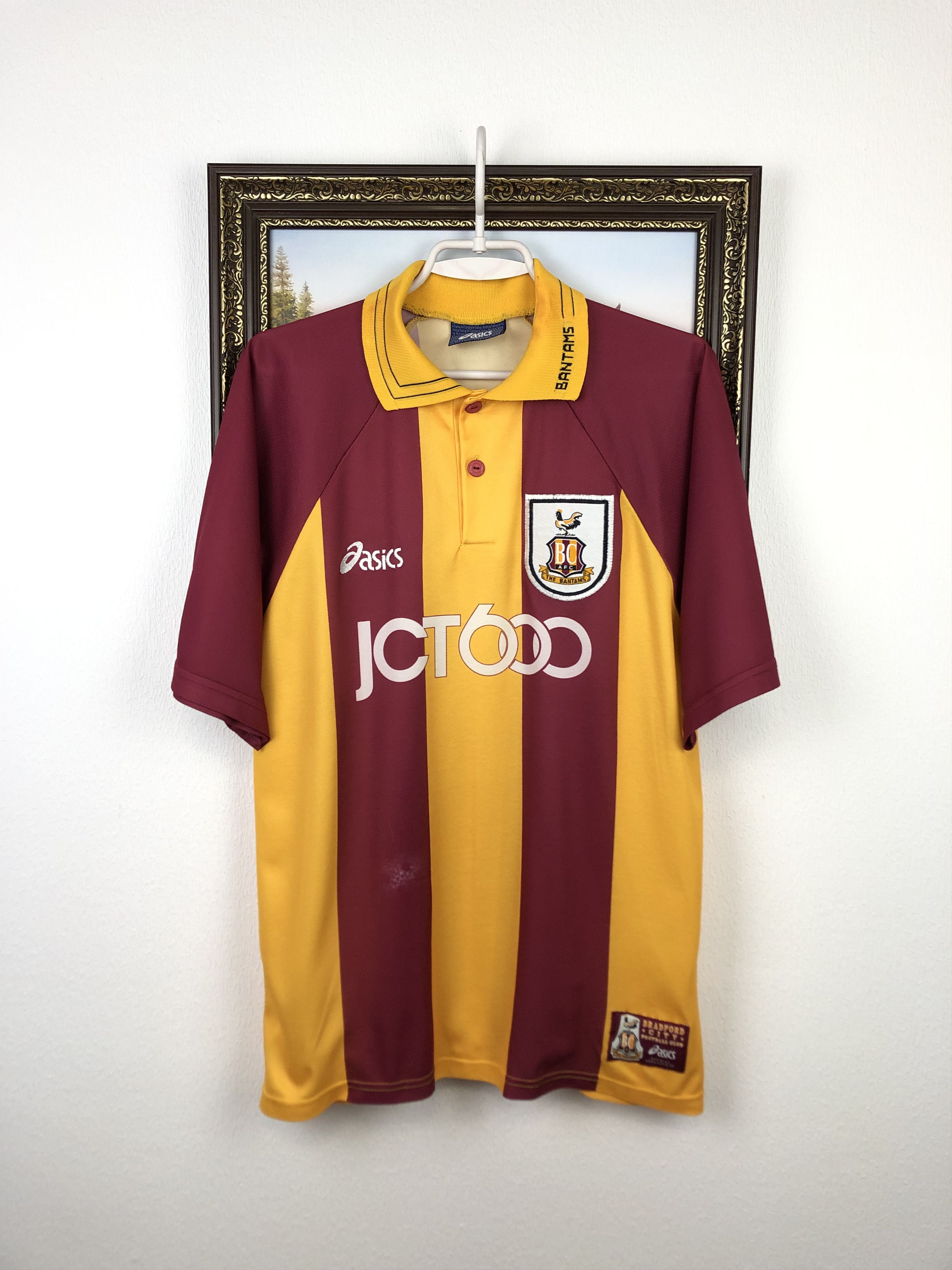 Vintage Bradford City Home football shirt 1999 Soccer Asics Jersey Size US M / EU 48-50 / 2 - 1 Thumbnail