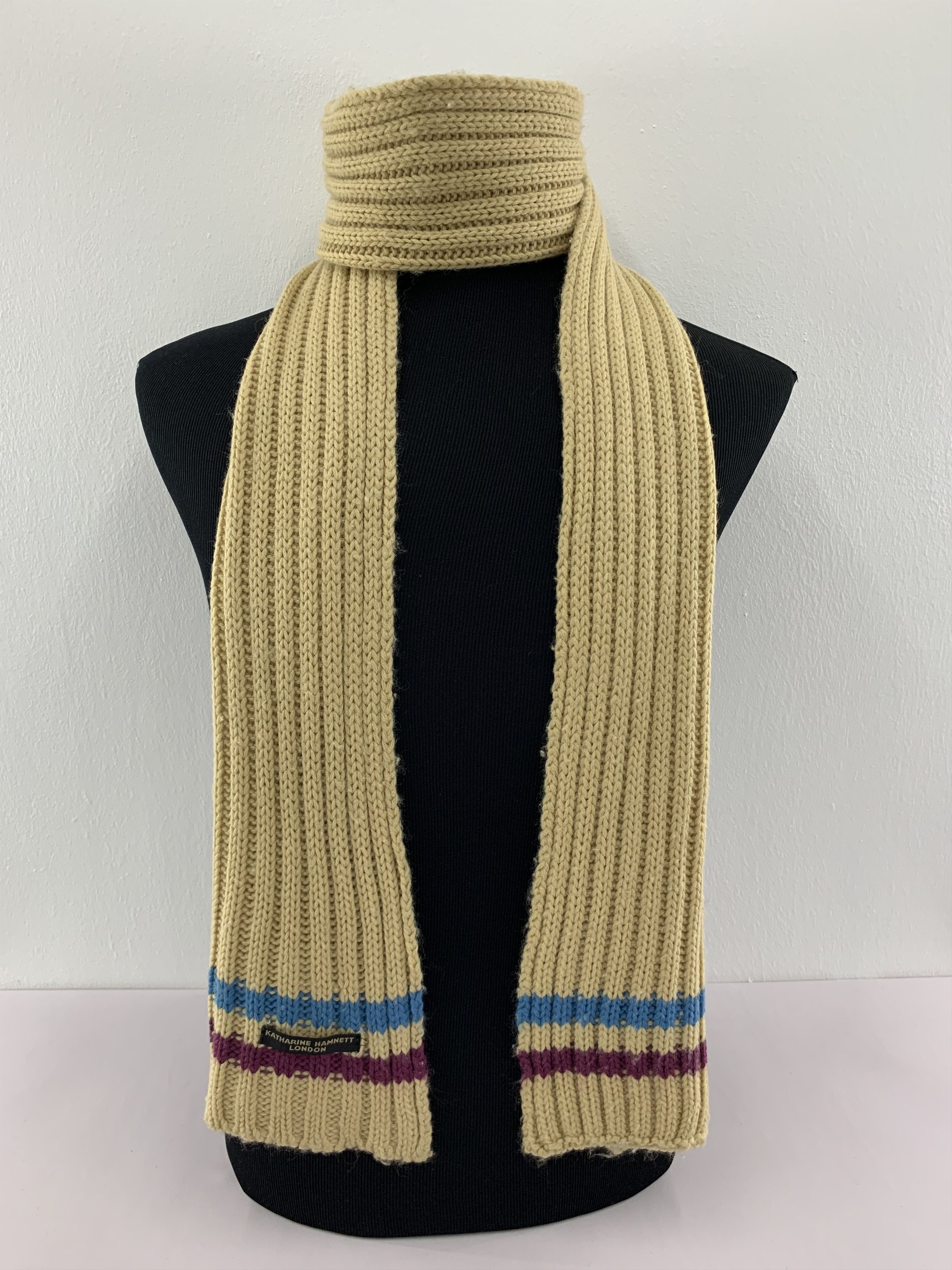 Katharine Hamnett London Katharine Hamnett London Scarf Wool Muffler Neck Wrap BL5008 Size ONE SIZE - 1 Thumbnail