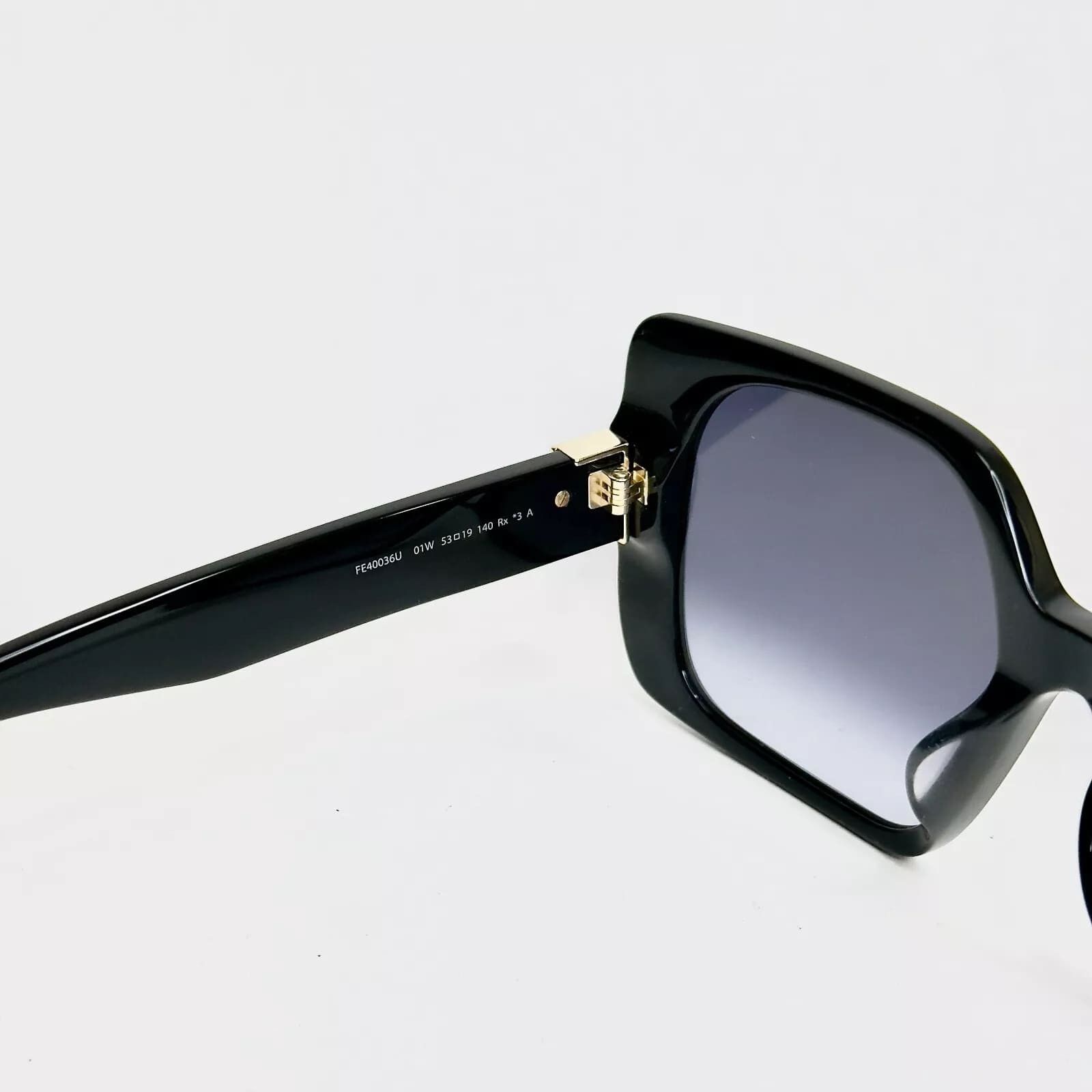 Fendi FENDI FIRST 40036 Black Logo Fashion Sunglasses FE40036U 01W Size ONE SIZE - 7 Thumbnail