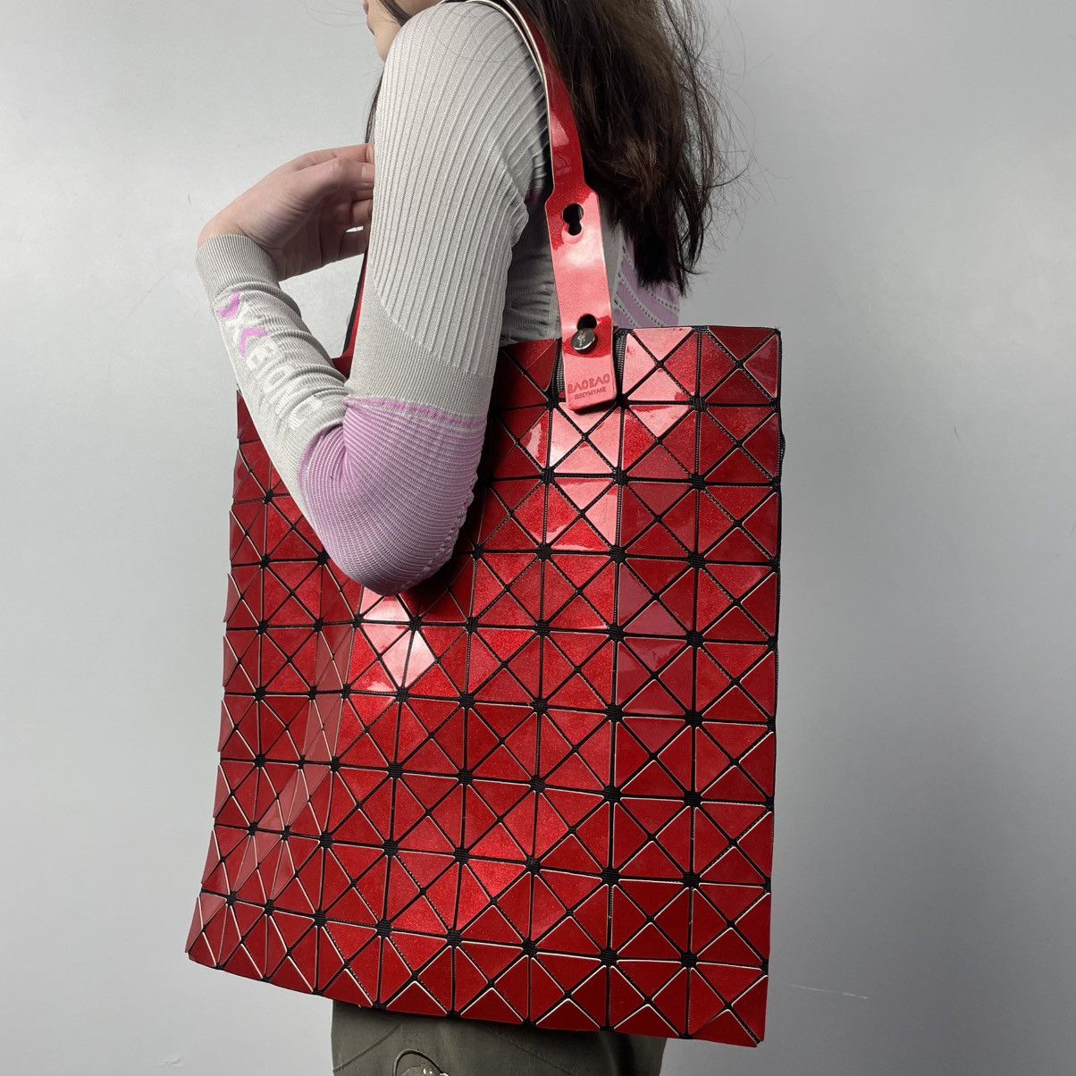 Issey Miyake Limited edition BAO BAO ISSEY MIYAKE Red Tote Bag Japan Size ONE SIZE - 3 Thumbnail