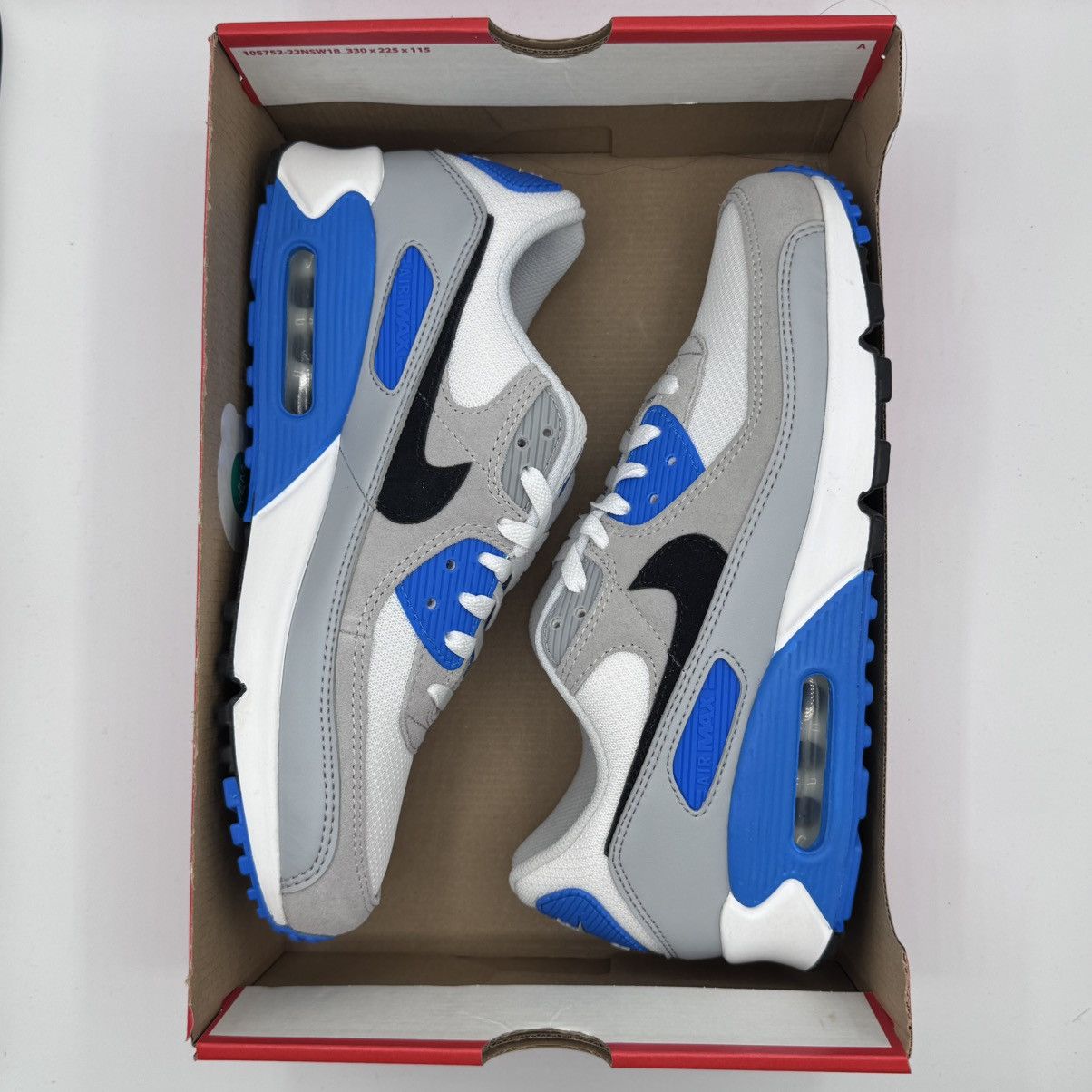 Nike Nike Air Max 90 Men's Size 10 White Photo Blue FN6958-102 Size US 10 / EU 43 - 8 Thumbnail