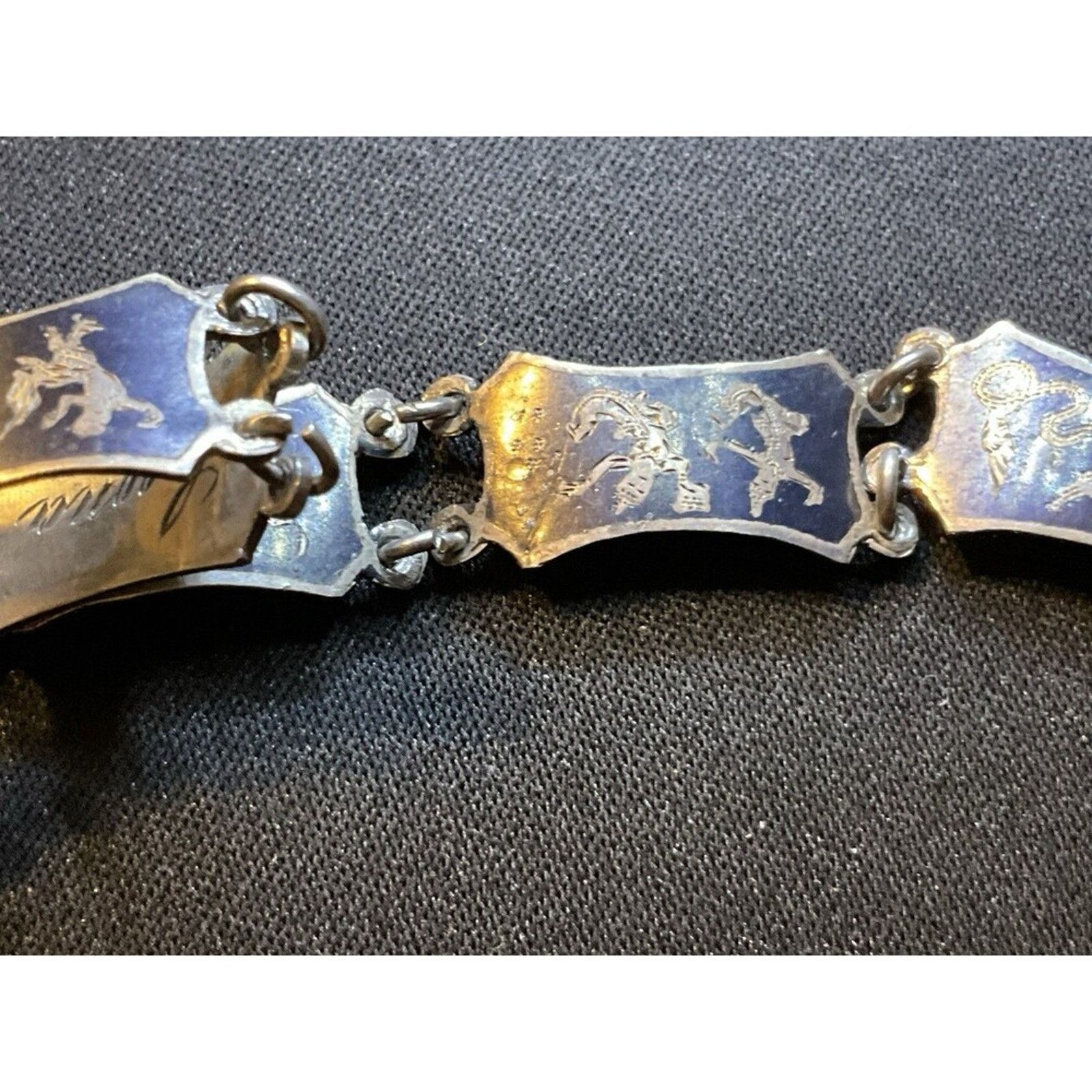 Other Vintage Siam Sterling 7in Each Panel Is Different Size ONE SIZE - 3 Thumbnail