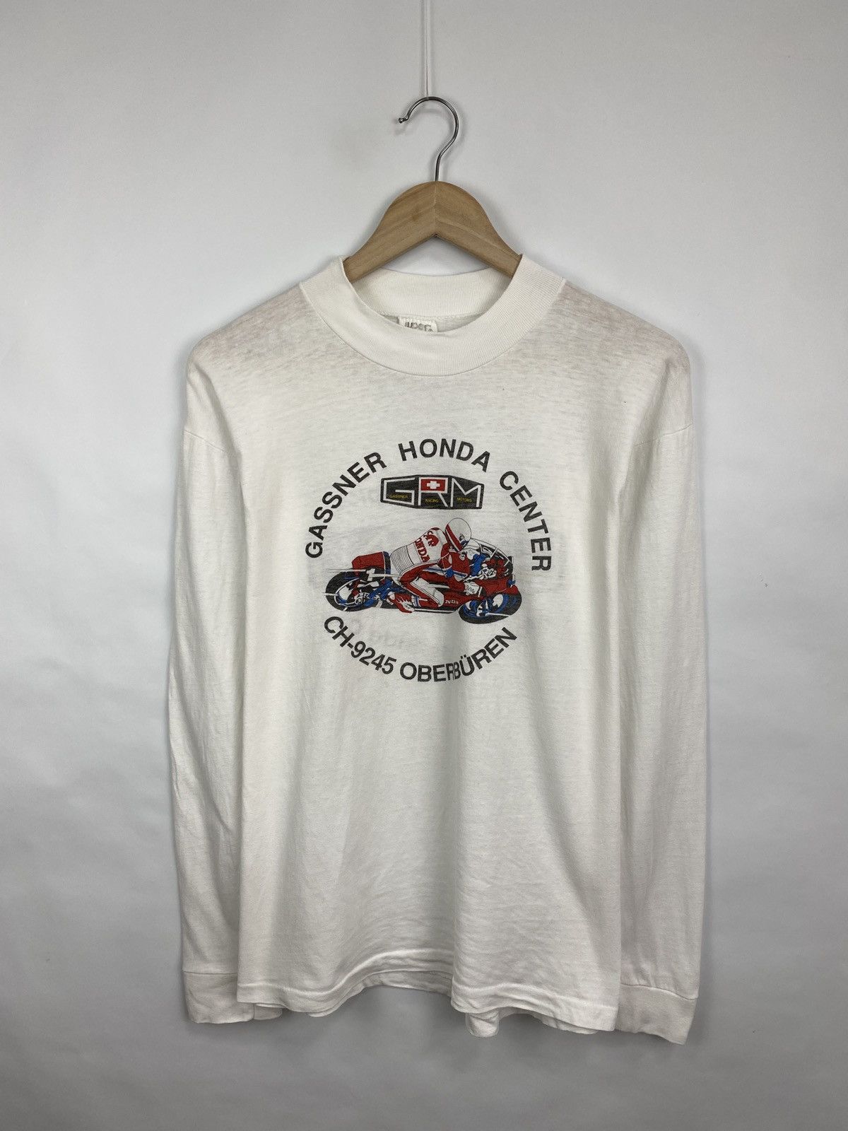 Honda 🇨🇭 Vintage 90s Honda Switzerland Gassner Racing Long Sleeve Size US M / EU 48-50 / 2 - 3 Thumbnail