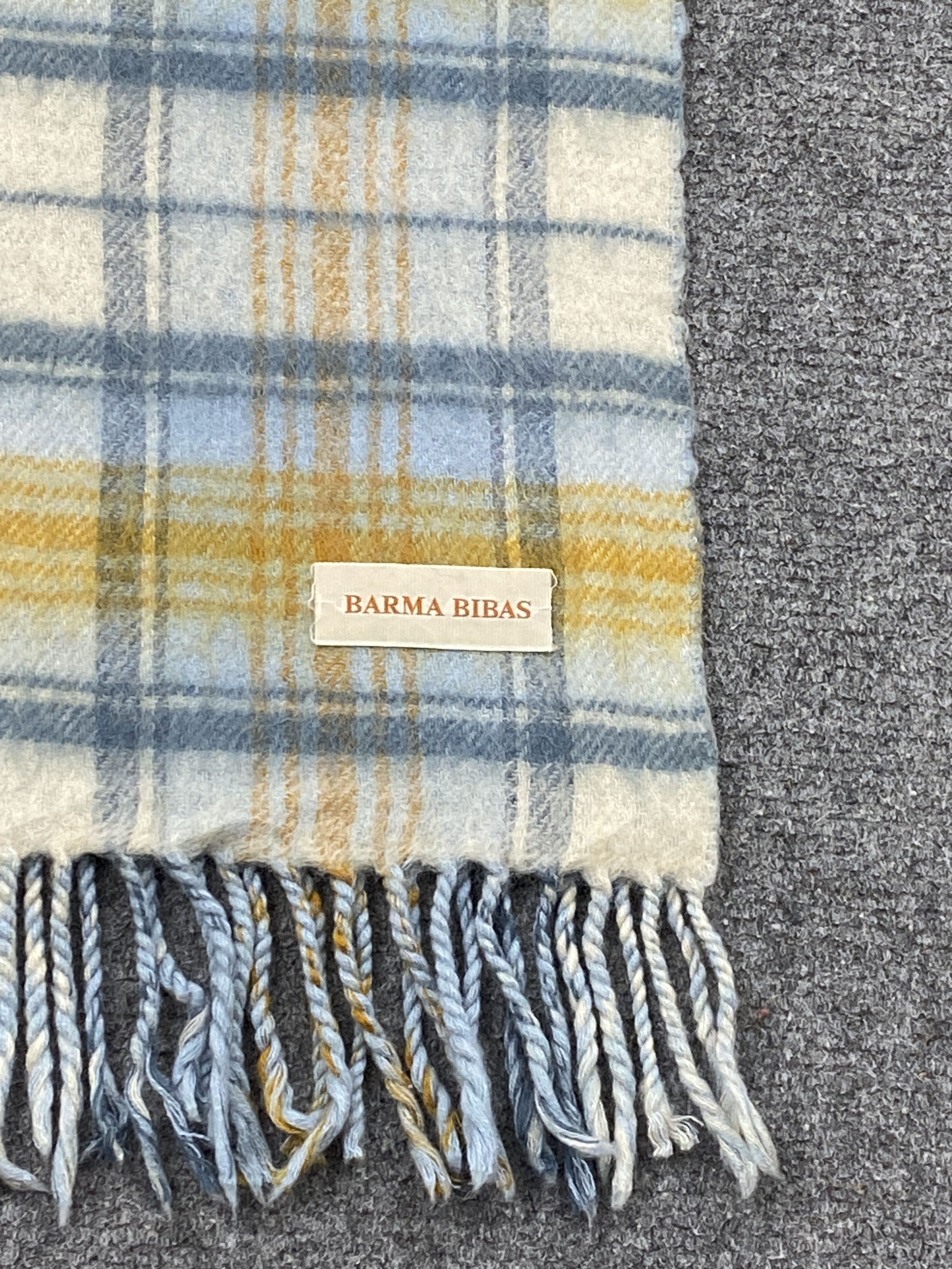 Burma Bibas Barma Bibas Checkered Scarf / Muffler / Neckwear - SC0046 Size ONE SIZE - 4 Thumbnail