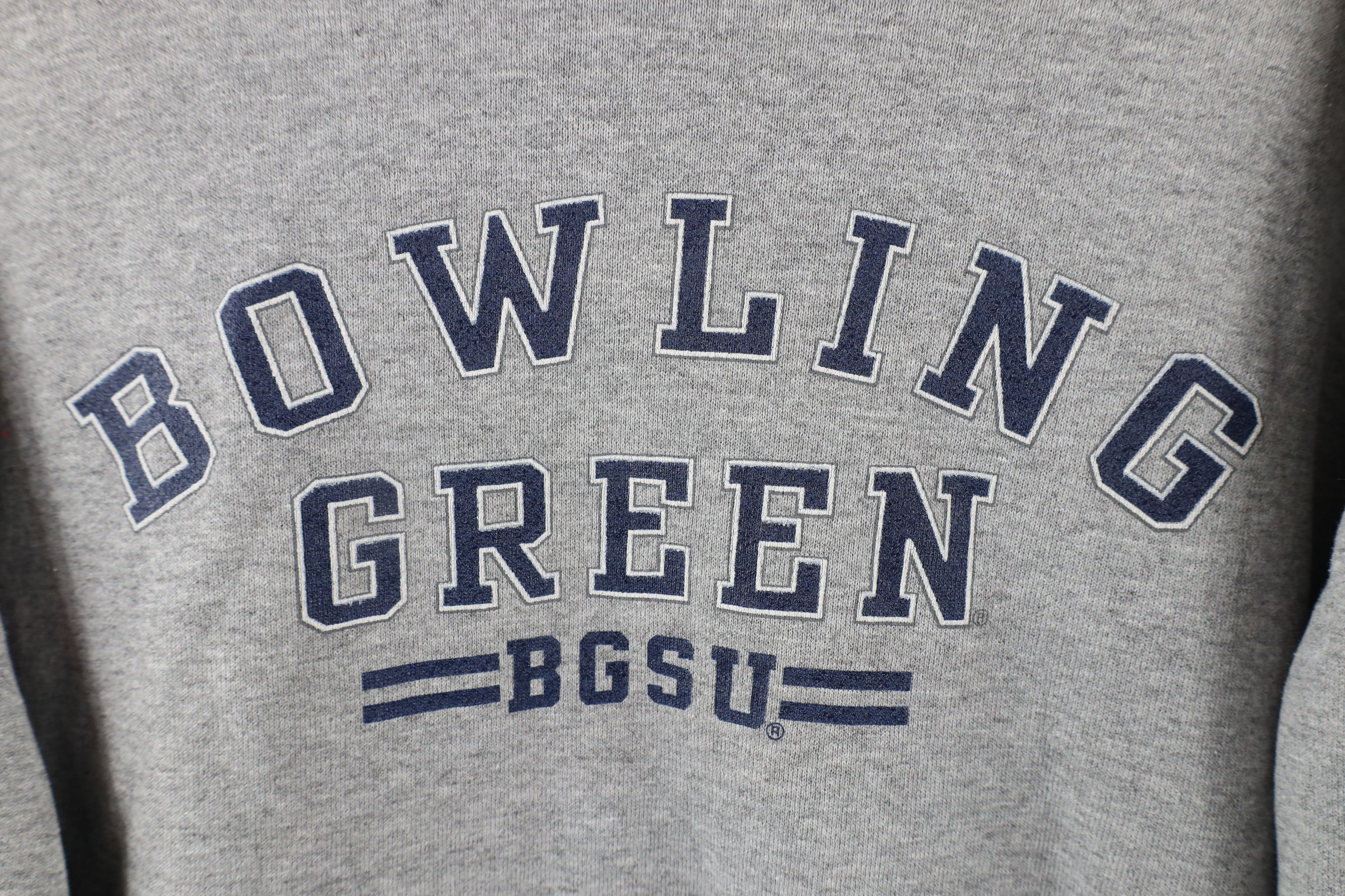 Vintage Vintage 90s Bowling Green State University Hoodie Gray USA Size US L / EU 52-54 / 3 - 4 Thumbnail