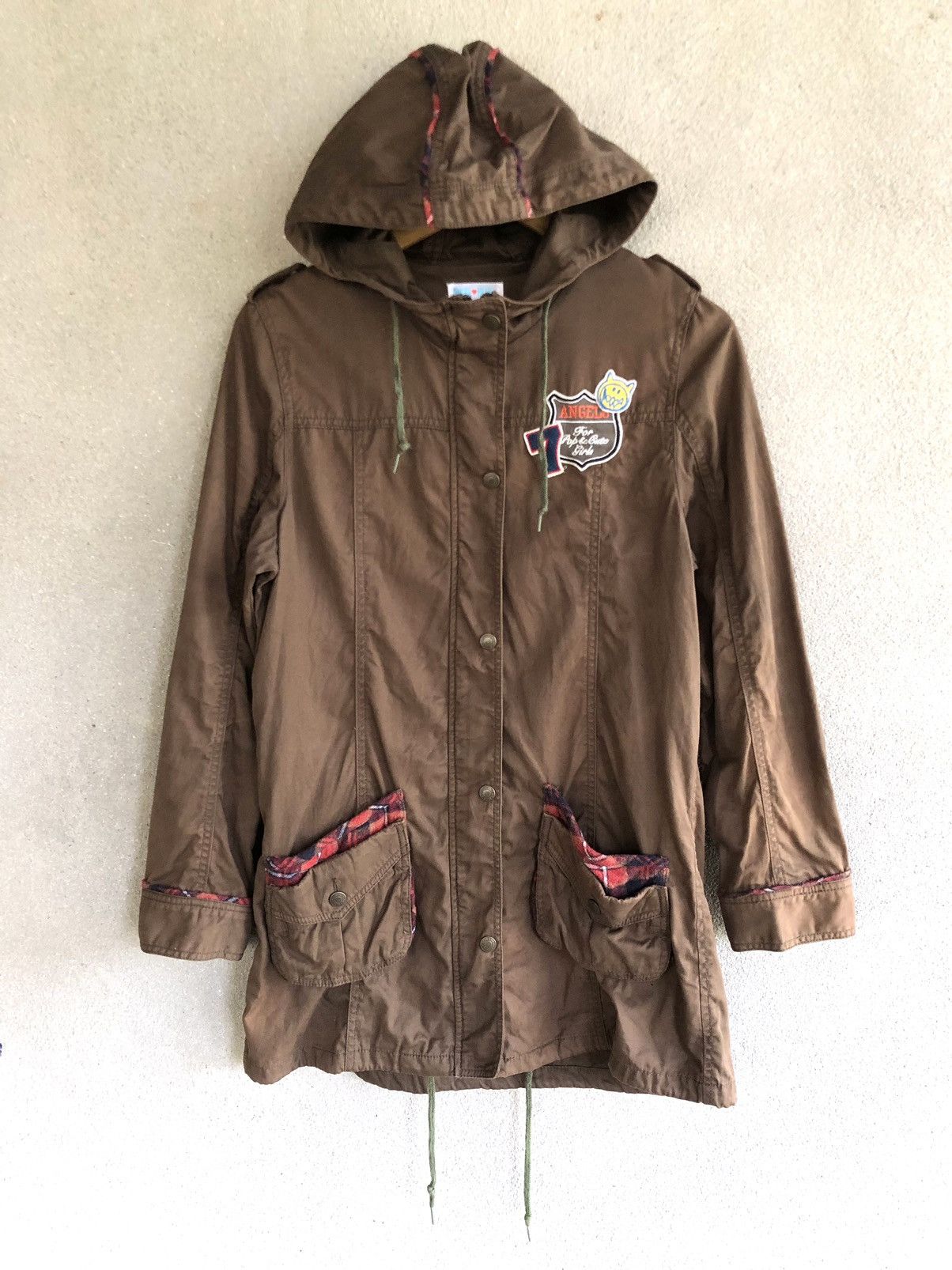 image of Vintage 1989 Angel Blue For Pop & Cute Girl Jacket in Brown, Women's (Size Large)
