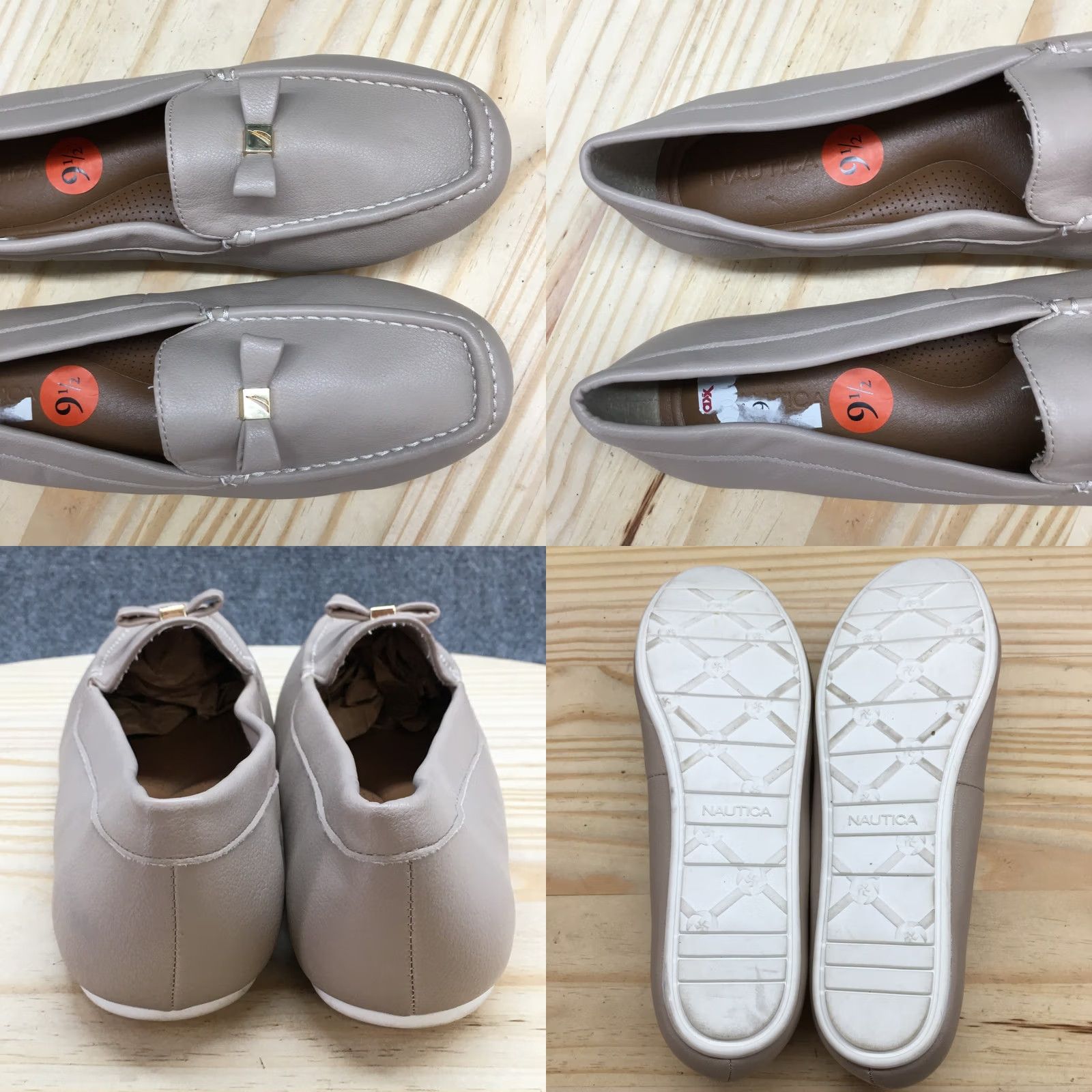 Nautica Nautica Shoes Womens 9.5 Loafer Brown Faux Leather Slip On Bow Low Top Size L / US 10 / IT 46 - 8 Thumbnail