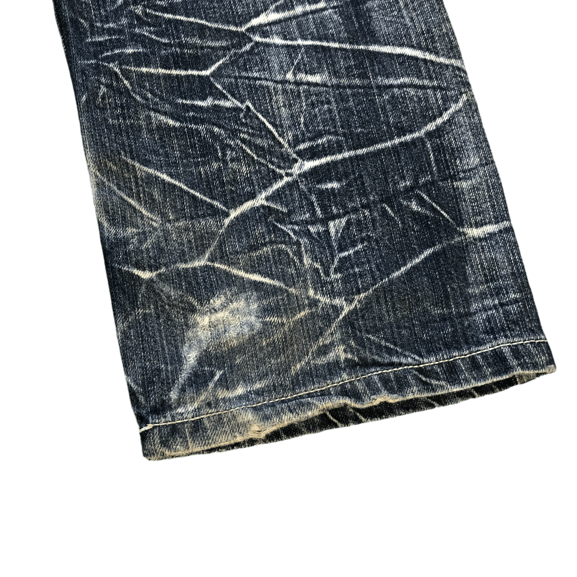 Japanese Brand NYLOUS DESIGN LIMITED EDITION DOUBLE WAIST DENIM #5982-216 Size US 31 - 20 Thumbnail