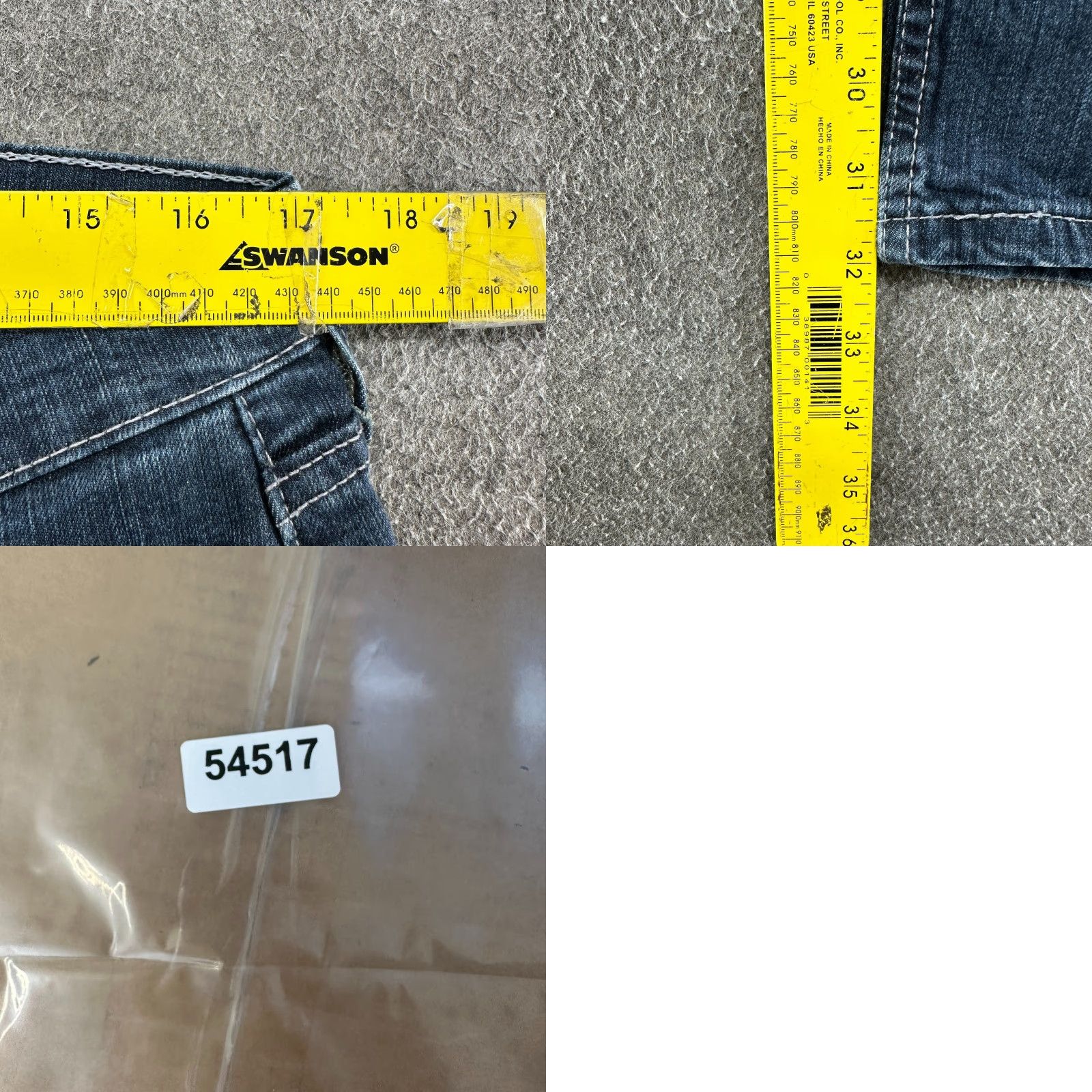 Levi's Levi's 559 Jeans Mens 33x32 Blue Dark Wash Relaxed Straight Fit Denim 5-Pocket Logo Size US 33 - 8 Thumbnail