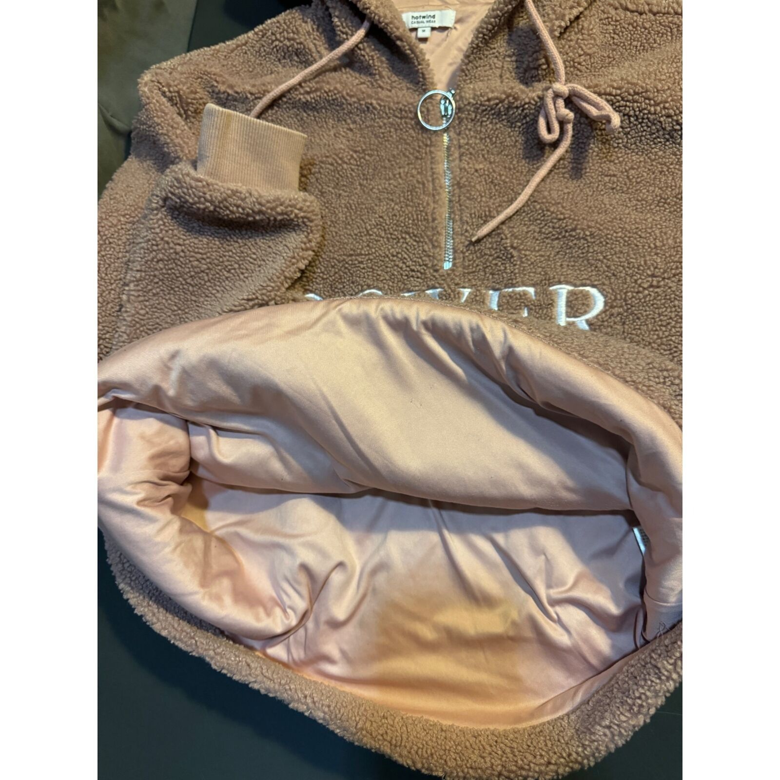 Other Womens Power Sherpa Pullover Hoodie M 100% Polyester Size M / US 6-8 / IT 42-44 - 10 Thumbnail