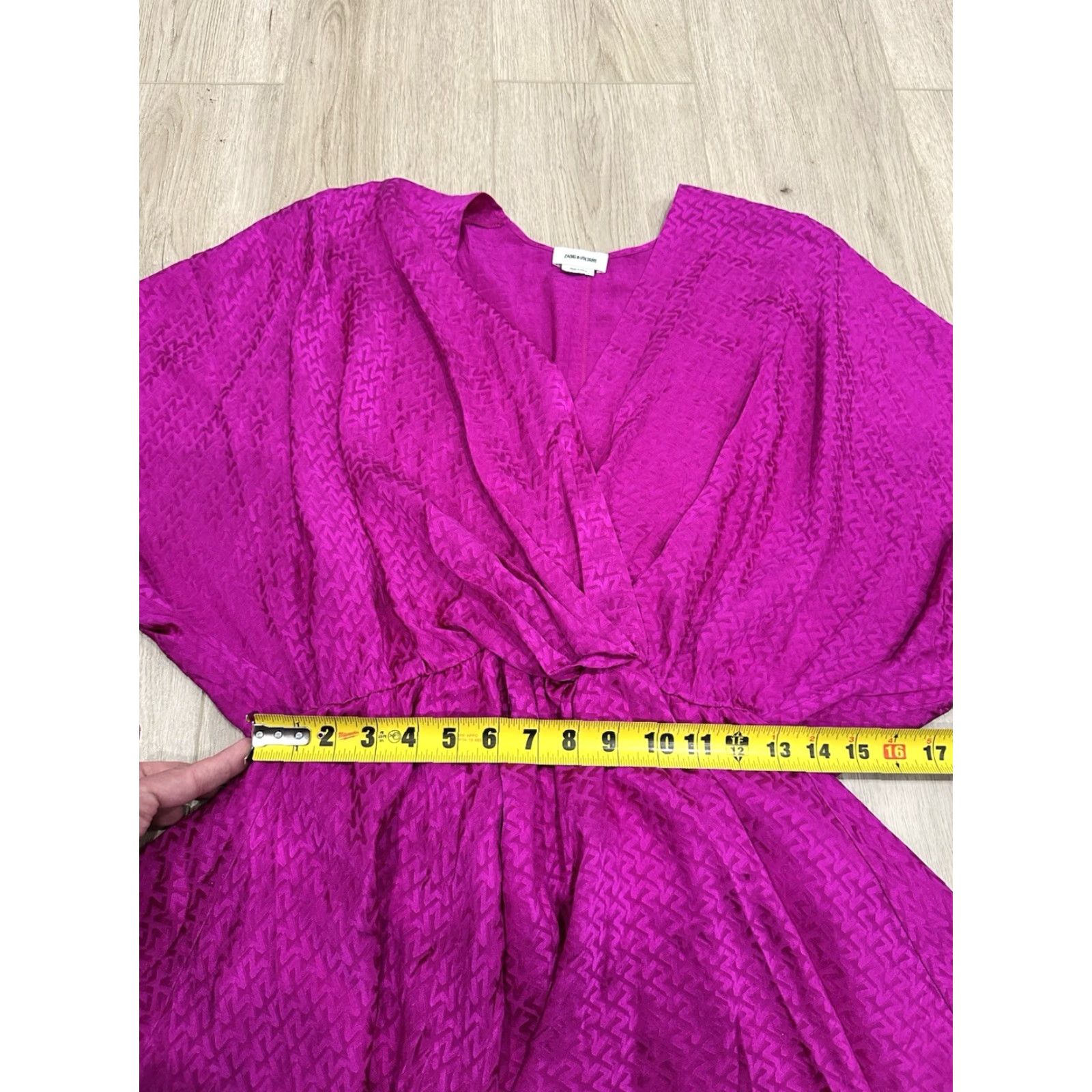 Zadig & Voltaire Zadig & Voltaire Hailey Jac ZV Silk Dress XS Pink Dress A-Line Knee Length Long Sleeve V-Neck Women Mens? Wait. Size XS / US 0-2 / IT 36-38 - 7 Thumbnail