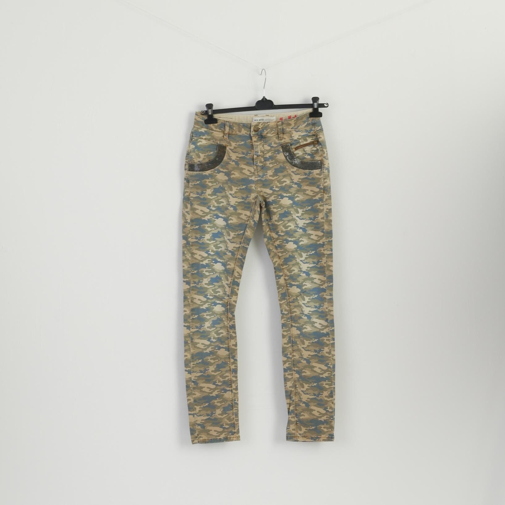Vintage MOS MOSH Women 28 Jeans Trousers Beige 0057 Size 28" / US 6 / IT 42 - 1 Thumbnail